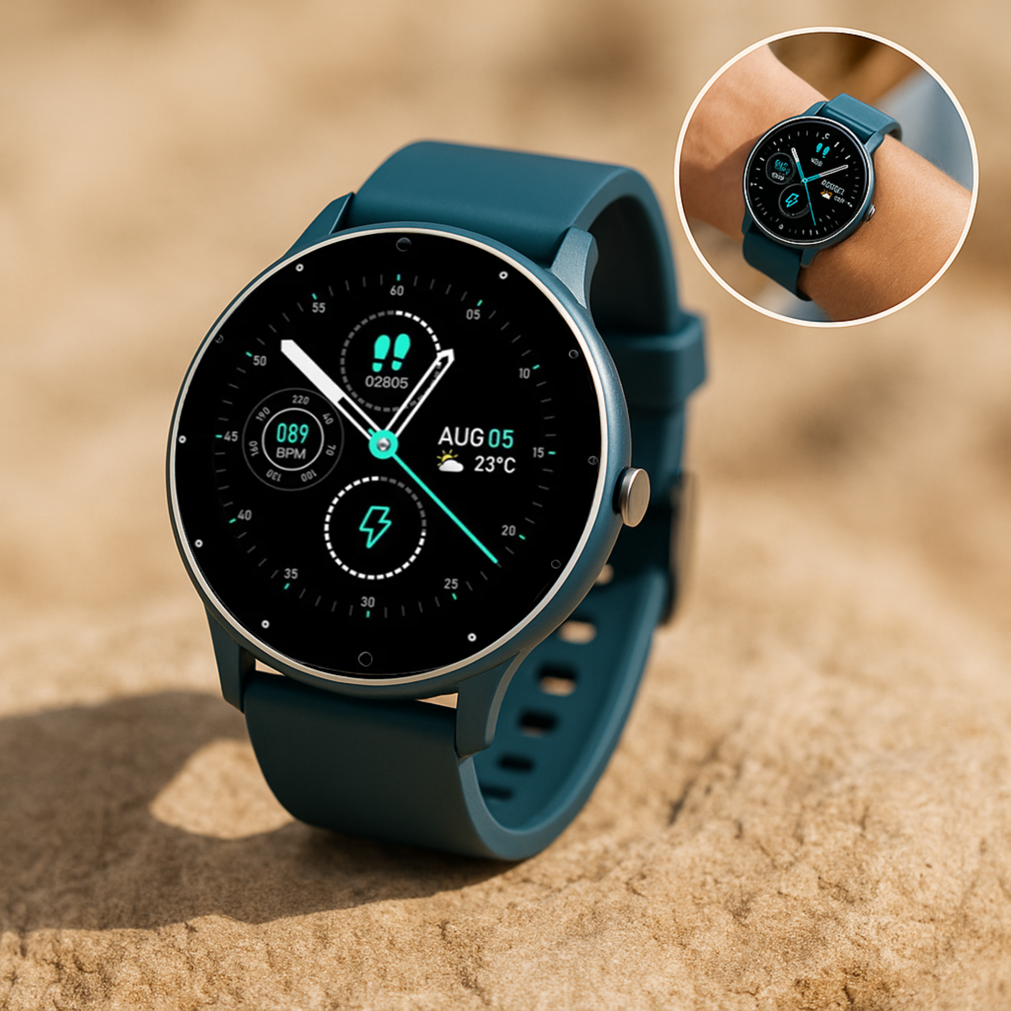 Mediwatch – Smartwatch Blutdruckmessung | Herzfrequenz & Vitaldaten IP67 wasserresistent | für Gesundheit & Sport