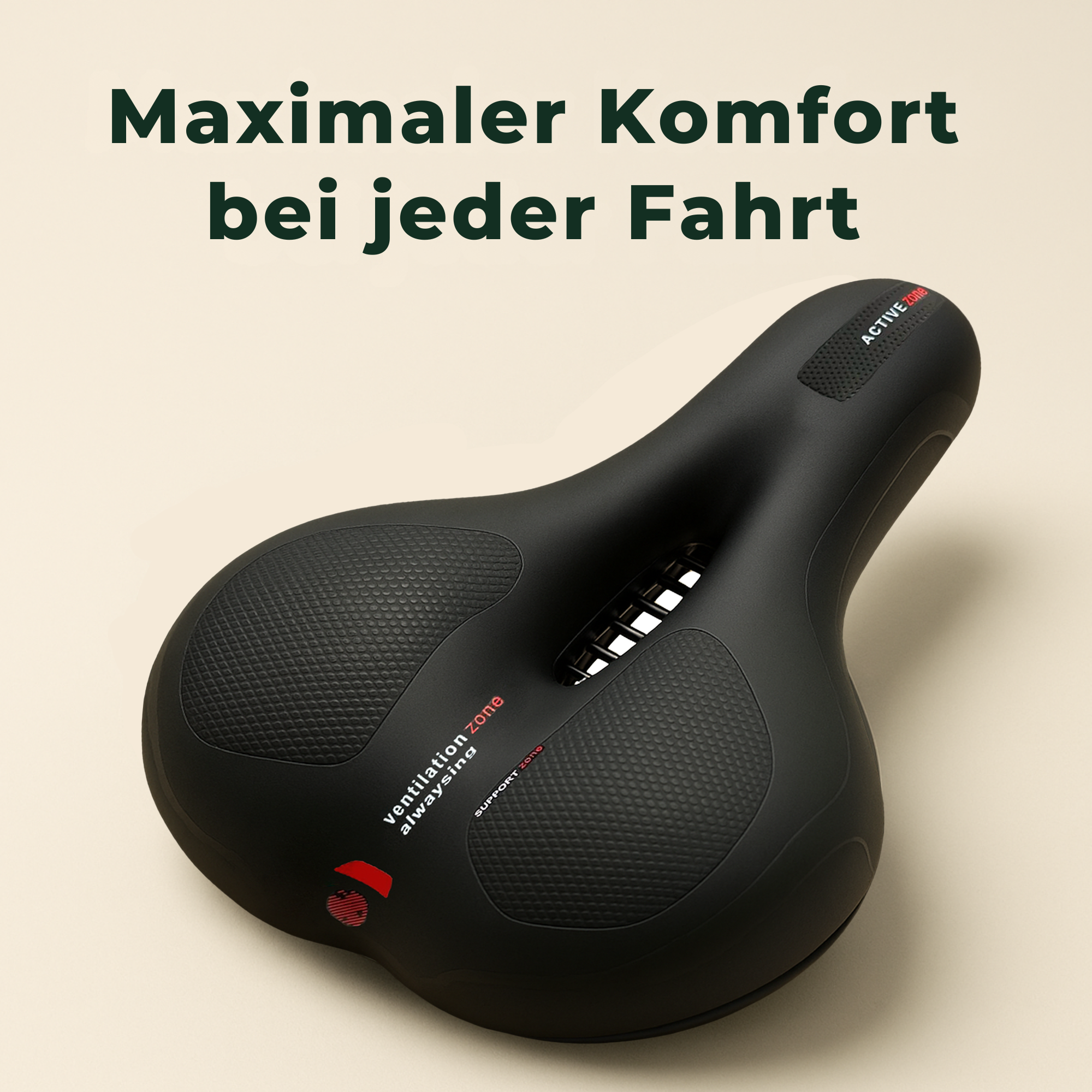 ComfyRide – schmerzfreier Fahrradsattel | Dämpfung & atmungsaktiv | Alltag & lange Touren