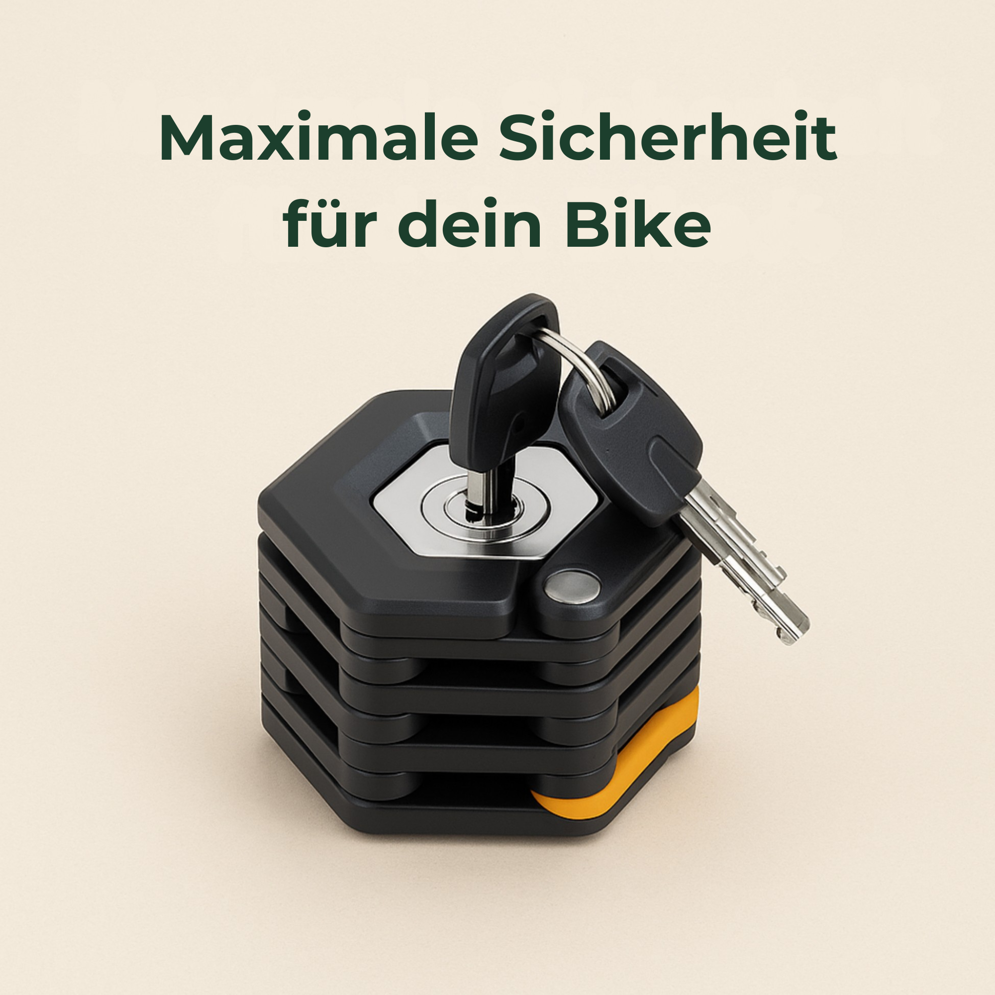 SteelShield – Faltschloss Fahrrad Sicherheit | gehärteter Stahl rostfrei | Pendler & Stadtfahrradfahrer