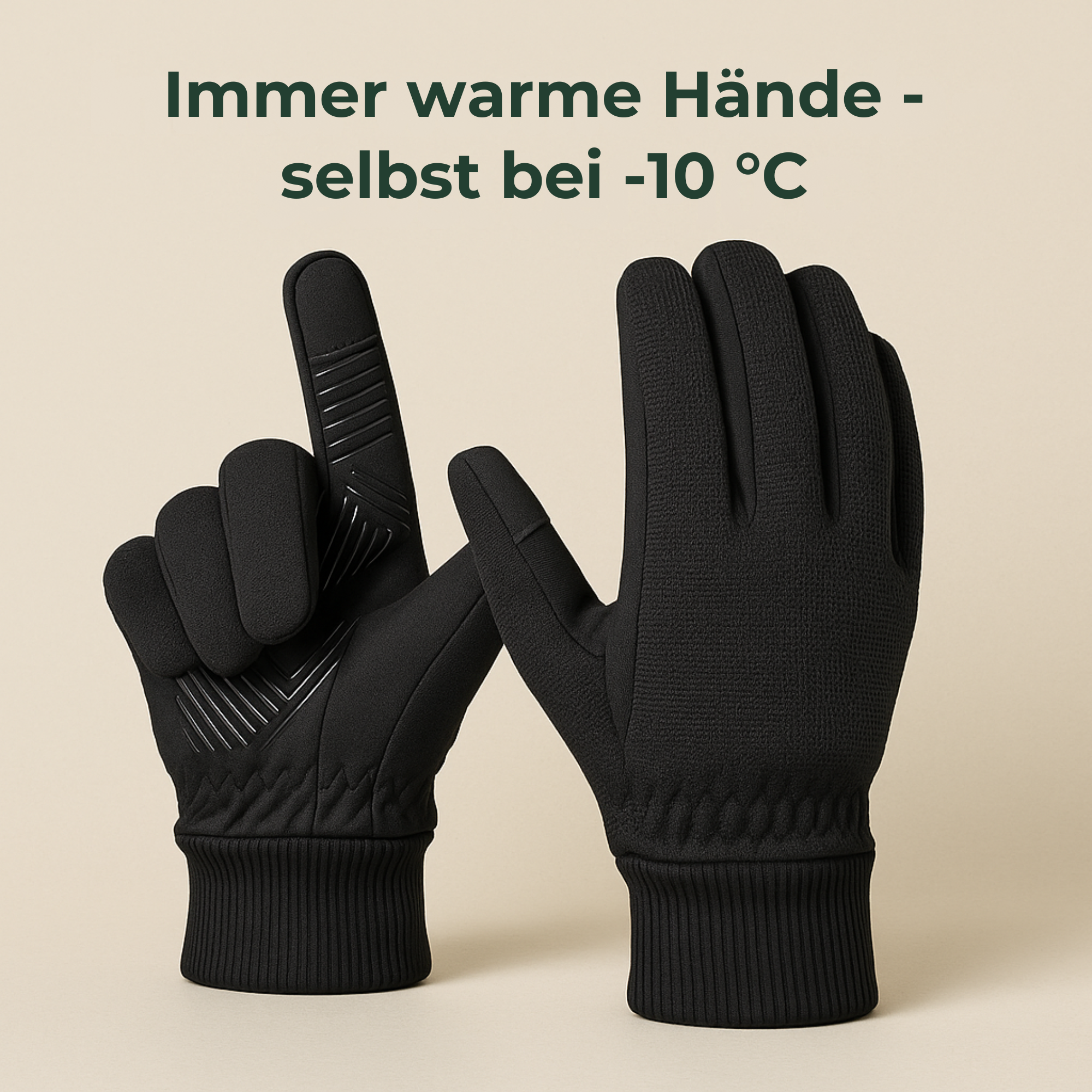 ProGrip – Winter Fahrradhandschuhe | touchscreen rutschfest winddicht | Herren & Damen