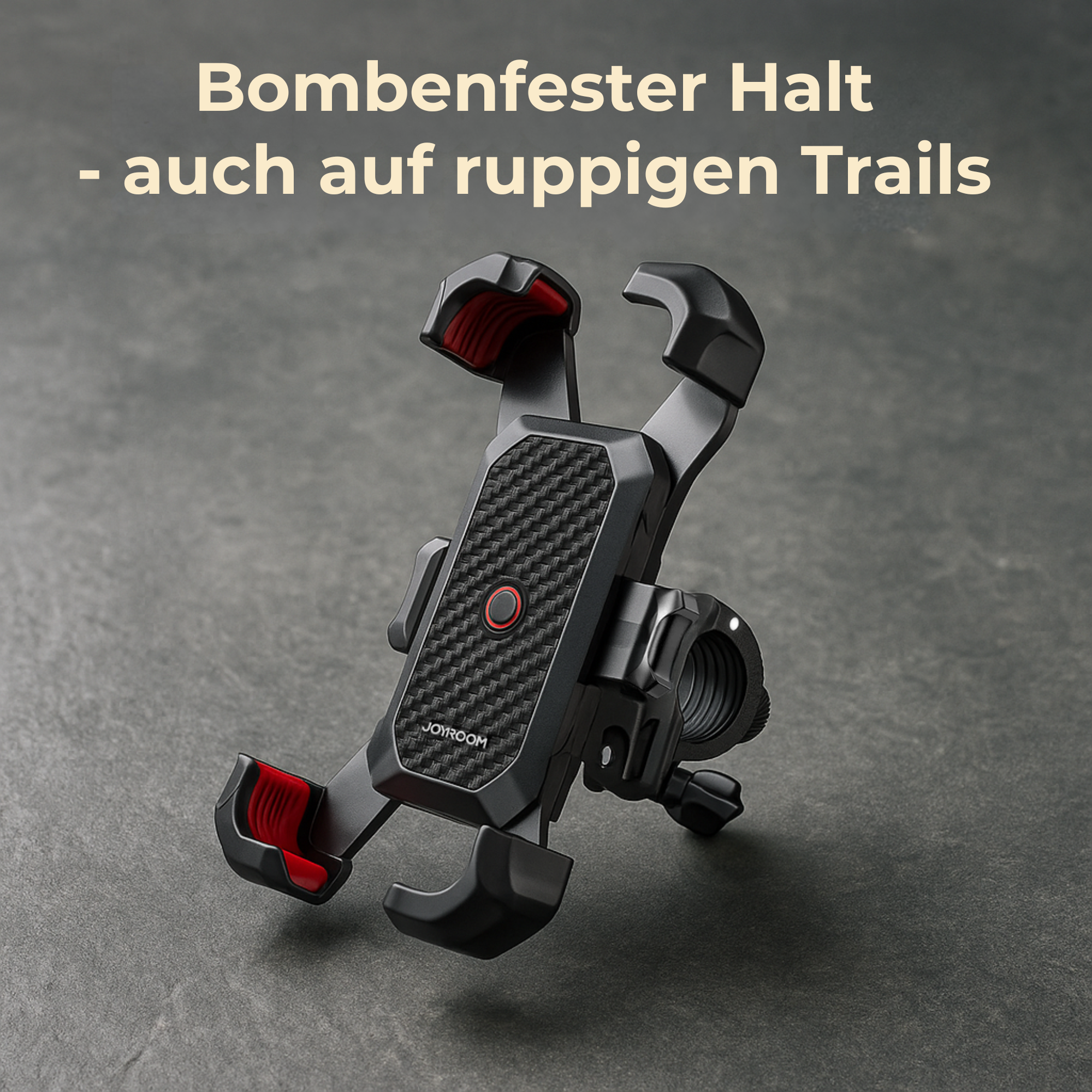 GripMount – Handyhalterung Fahrrad | 360° Drehung Rutschfest Stoßfest | Für Mountainbike & E-Bike Fahrer
