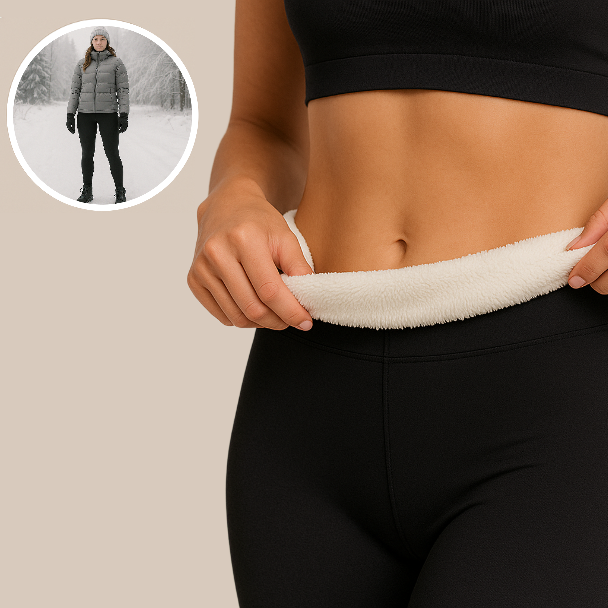ThermoPants – Thermoleggings Damen | fleecegefüttert atmungsaktiv | Winterkomfort für Outdoor und Alltag