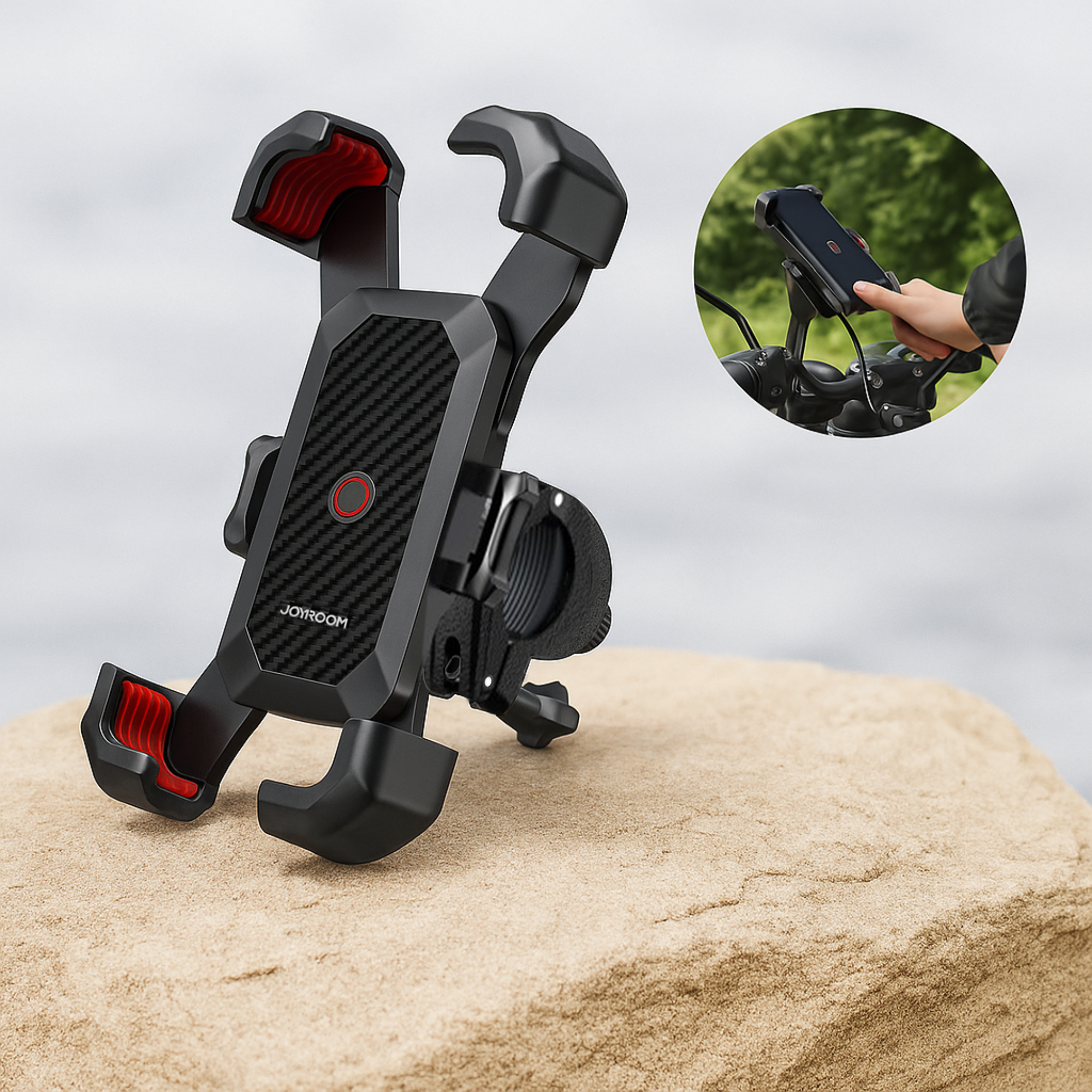 GripMount – Handyhalterung Fahrrad | 360° Drehung Rutschfest Stoßfest | Für Mountainbike & E-Bike Fahrer