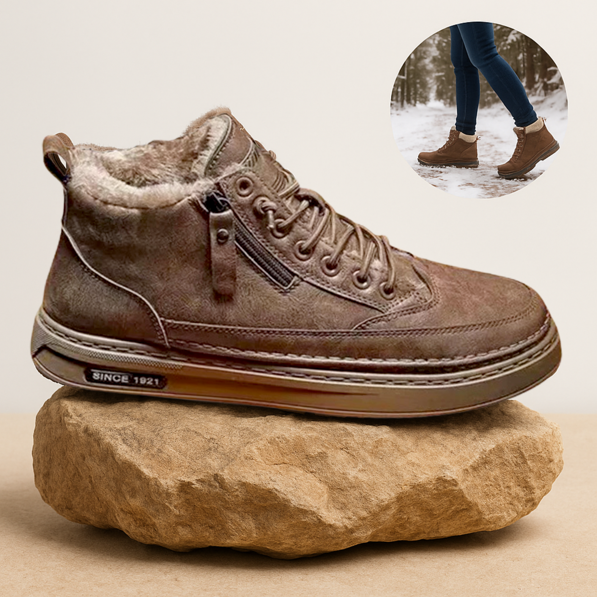 AlpinTrek – Thermo Komfortschuh | schmerzlindernd rutschfest atmungsaktiv – Winter Alltag & Outdoor