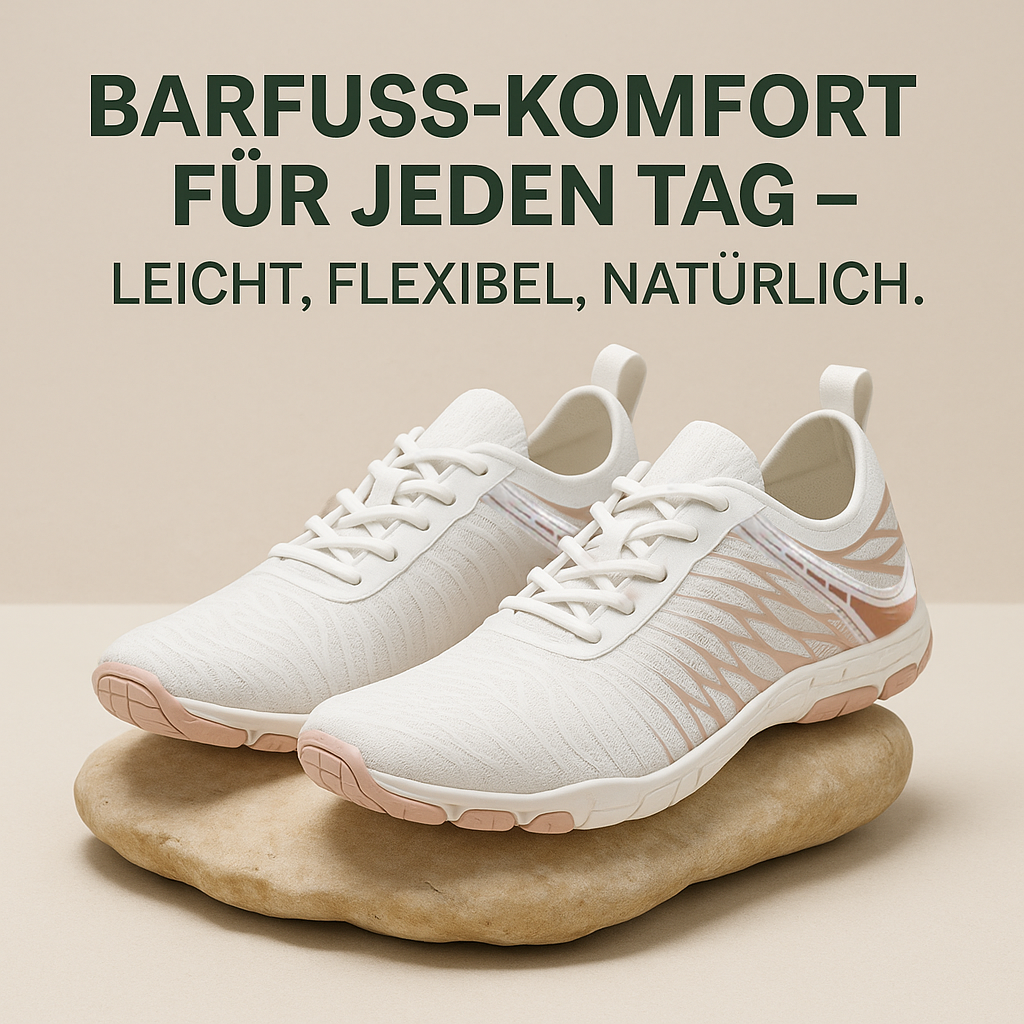 OrthoFlex – Orthopädische Barfußschuhe | Rutschfest & Atmungsaktiv mit Dämpfung | Ideal bei Fersensporn & Plantarfasziitis