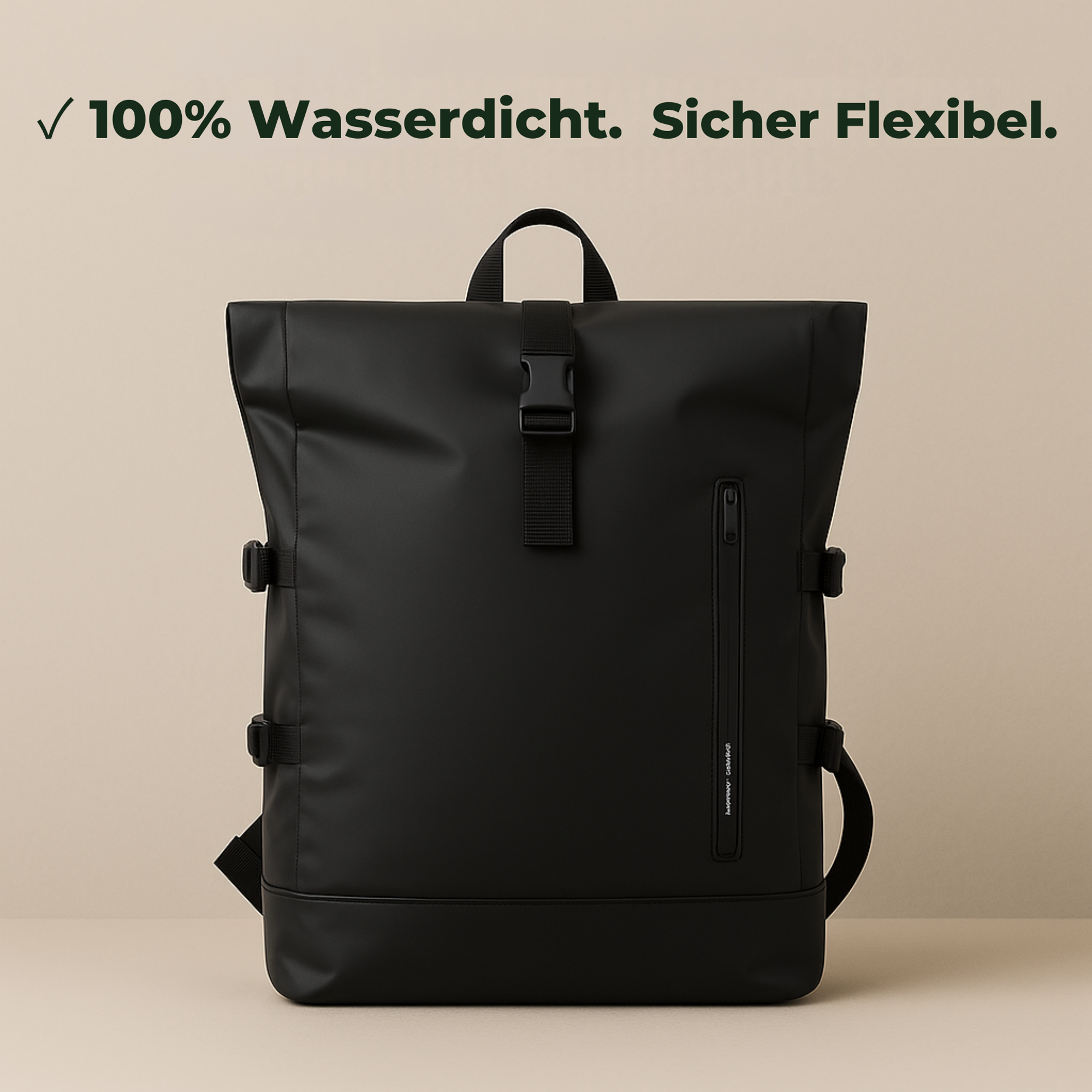TraqTop – Rucksack mit wasserdichtem Laptopfach | Flexibler Rolltop-Verschluss mit gepolsterten Trägern | Für Pendler und Stadtradler
