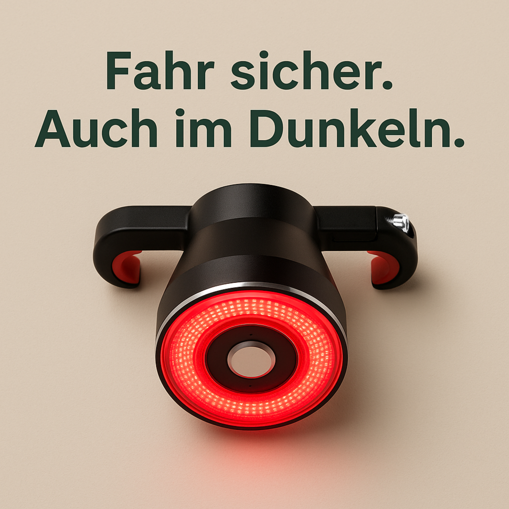 VisionGuard – Fahrrad Rücklicht mit Bremslicht | Automatische Helligkeit & USB-Aufladung | Für Rennrad & Citybike Sicherheit