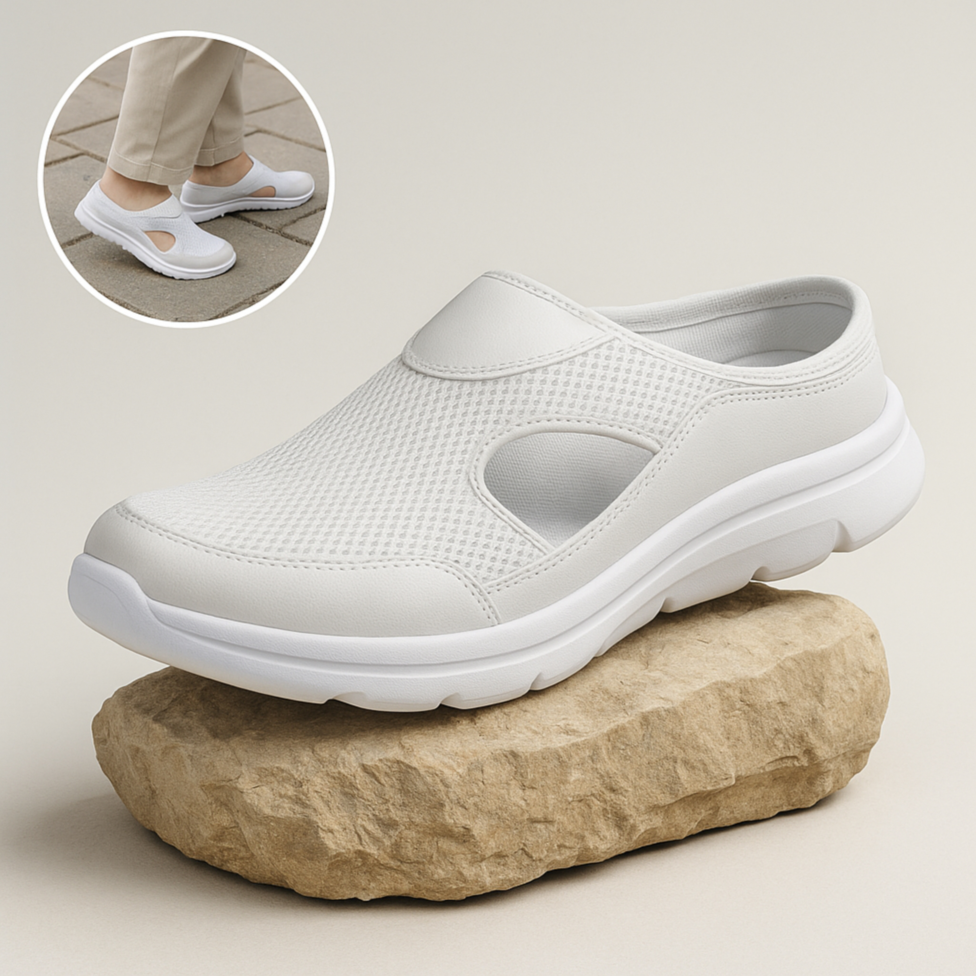 EasWalk – Arbeitsschuhe Plantarfasziitis | rutschfest atmungsaktiv | für Pflege & Stehberufe