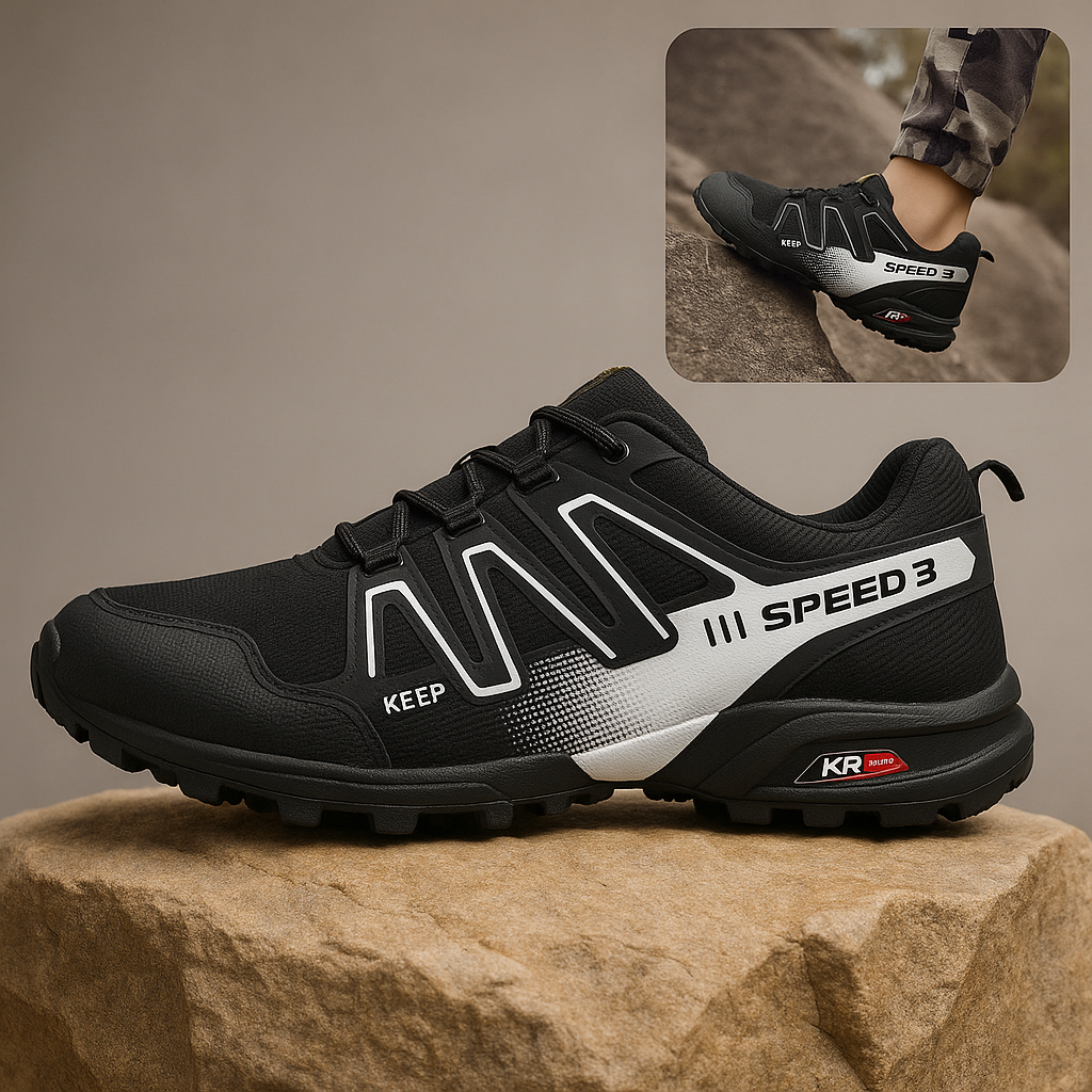 KRONOX – Schmerzlindernder Wanderschuh Herren | Ergonomisch & Federleicht – Rutschfest & Atmungsaktiv | Für Alltag & Outdoor Abenteuer