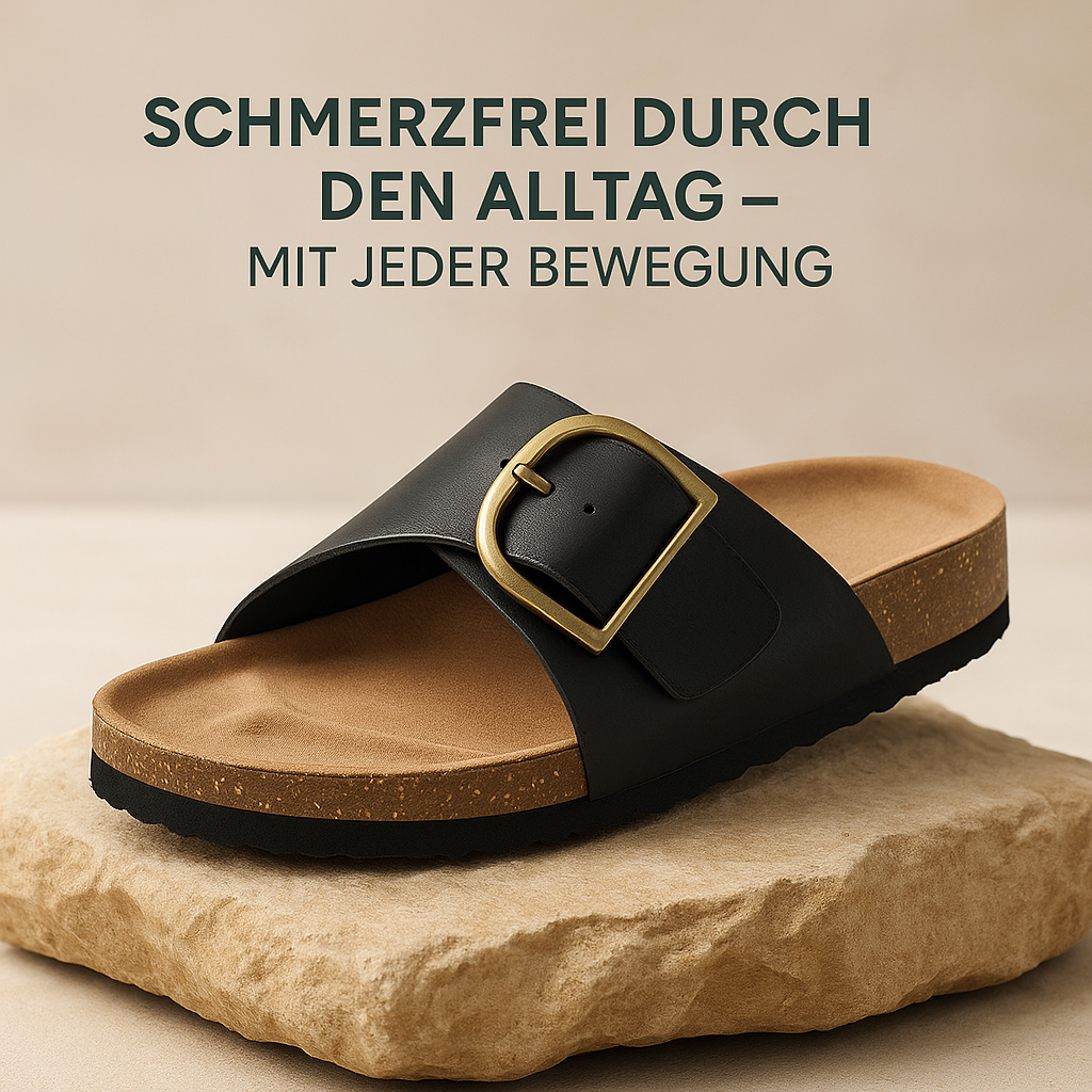 ComfoLyn – Orthopädische Damen-Sandalen | Schmerzlindernd bei Fersensporn & Plantarfasziitis | Rutschfest & Atmungsaktiv