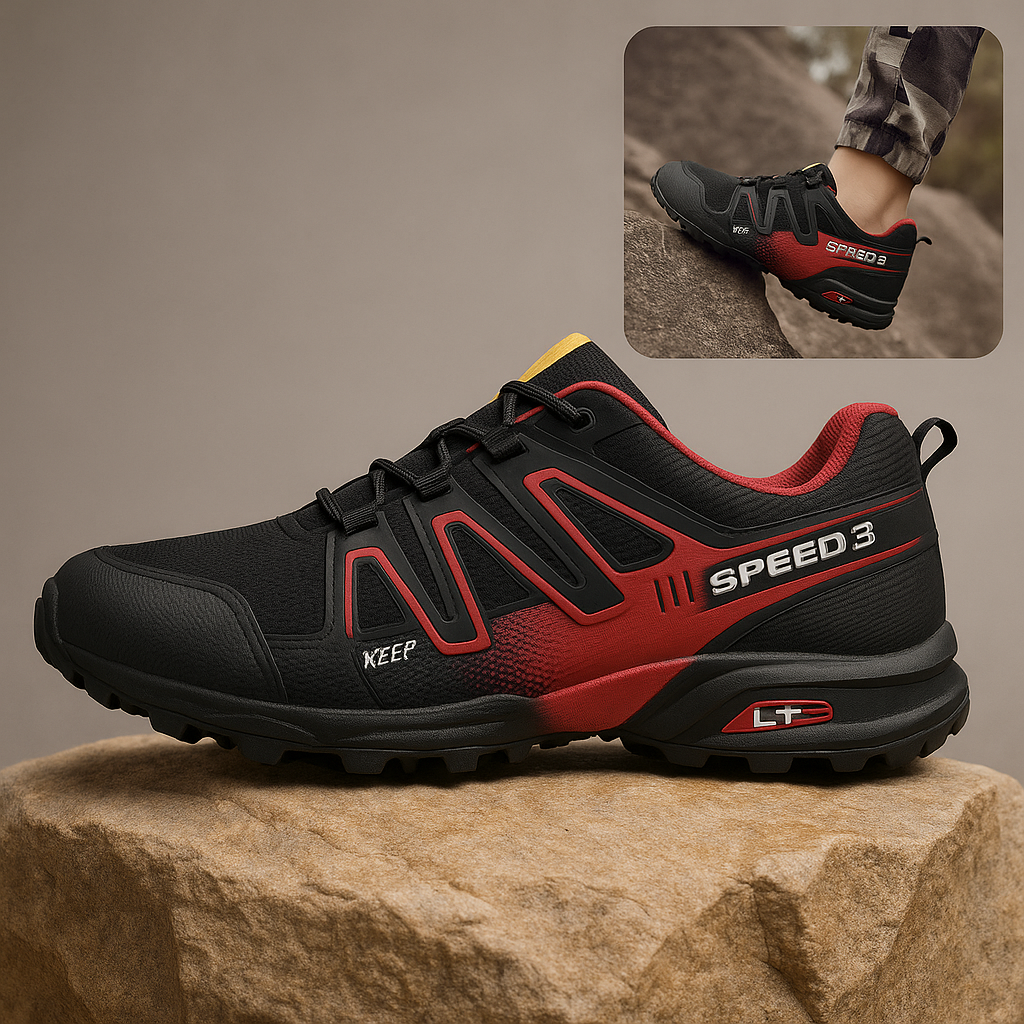 KRONOX – Schmerzlindernder Wanderschuh Herren | Ergonomisch & Federleicht – Rutschfest & Atmungsaktiv | Für Alltag & Outdoor Abenteuer