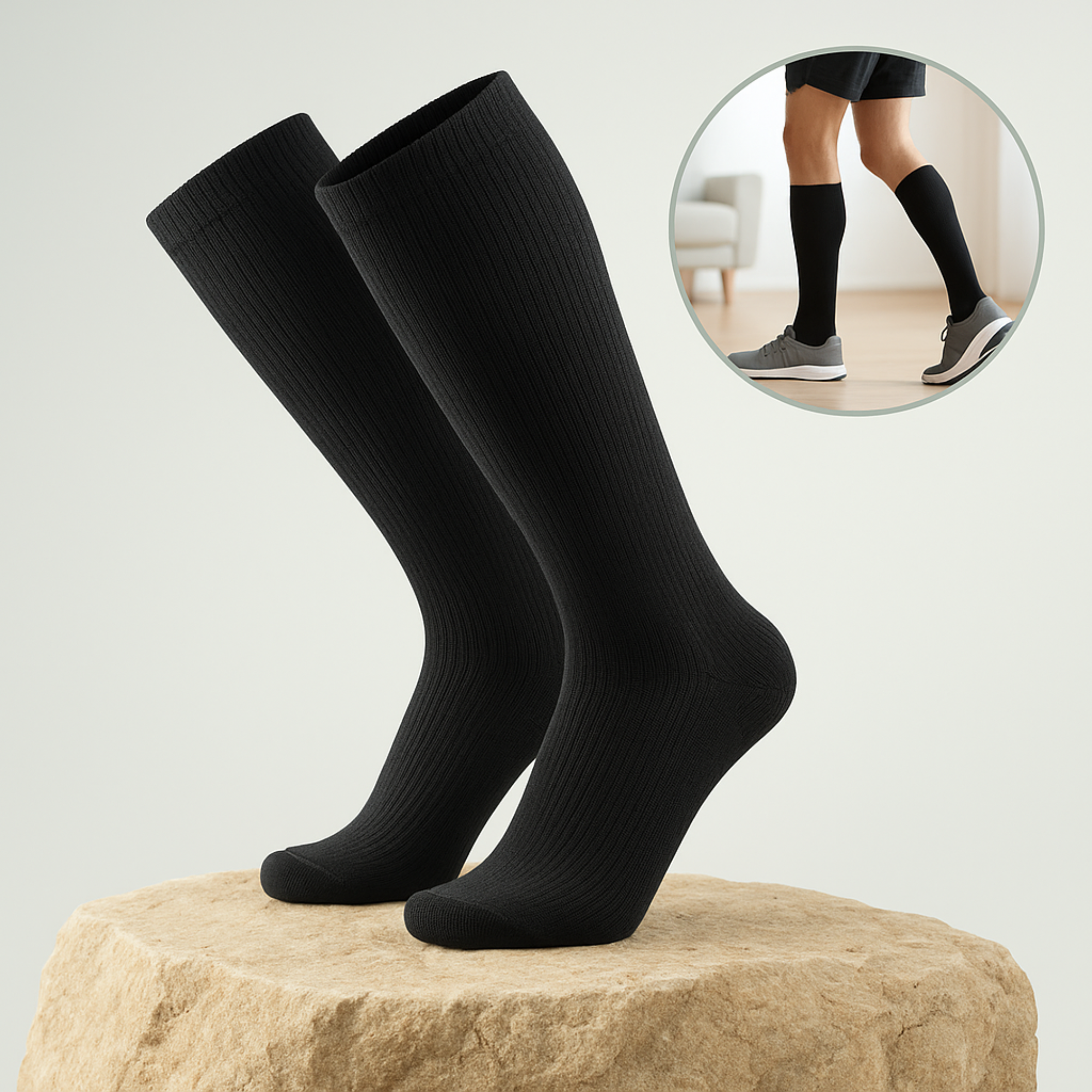 VenoFit – Kompressionssocken gegen Schmerzen | Atmungsaktiv & elastisch | Für Sport, Reisen & lange Arbeitstag