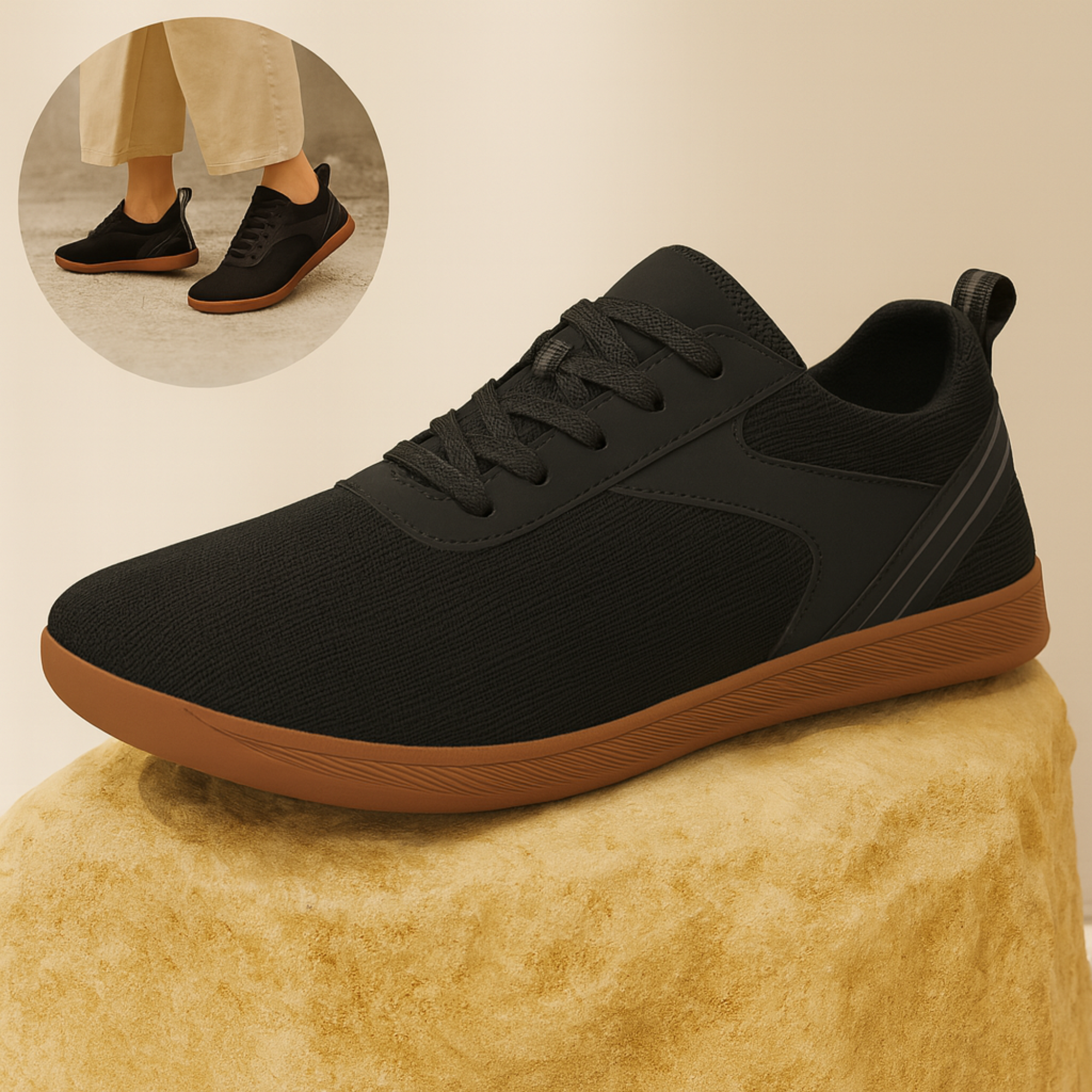 SneakFlex – Barfußschuhe Sneaker | Hallux‑Valgus Linderung & Fußgesundheit | atmungsaktiv rutschfest | Alltag für Damen & Herren