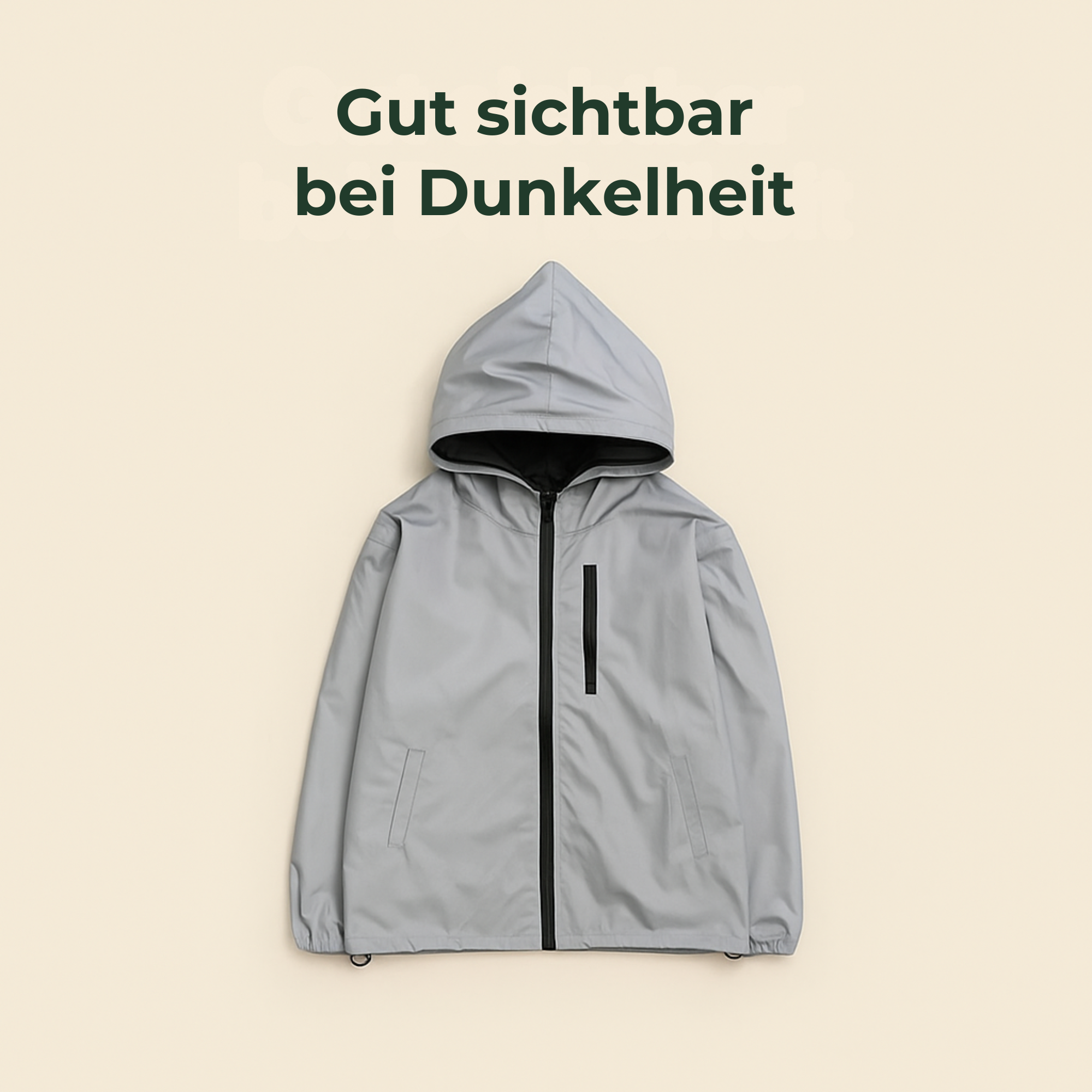 GlowJac – Regenjacke reflektierend | wind‑ und wasserabweisend | Unisex Outdoor & Radfahrer