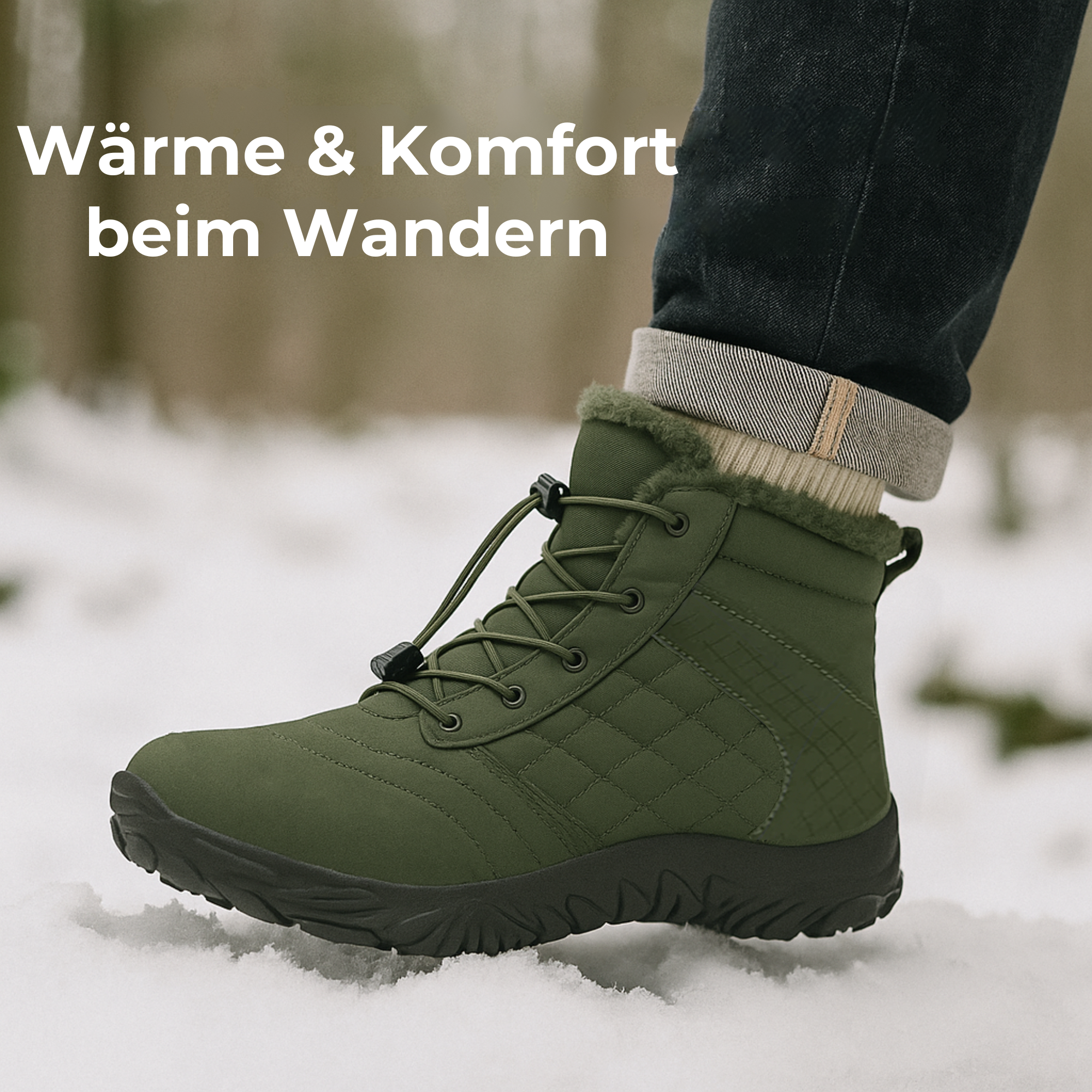 FrostStep – Winter‑Barfußschuh | rutschfest & warm gefüttert | orthopädisch für kalte Füße