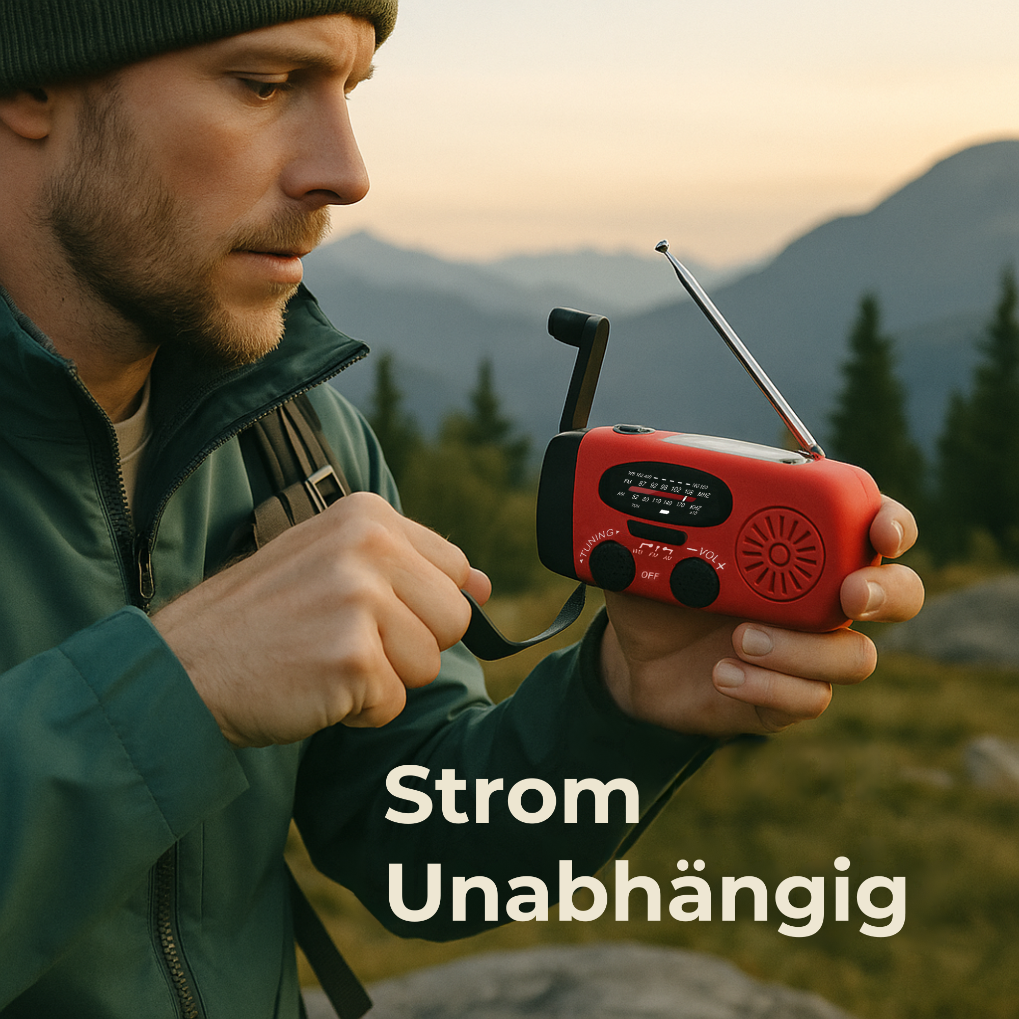 PowerUp – Solar Notstrom Powerbank mit Kurbel | Autarke Stromquelle für Camping, Outdoor & Stromausfall