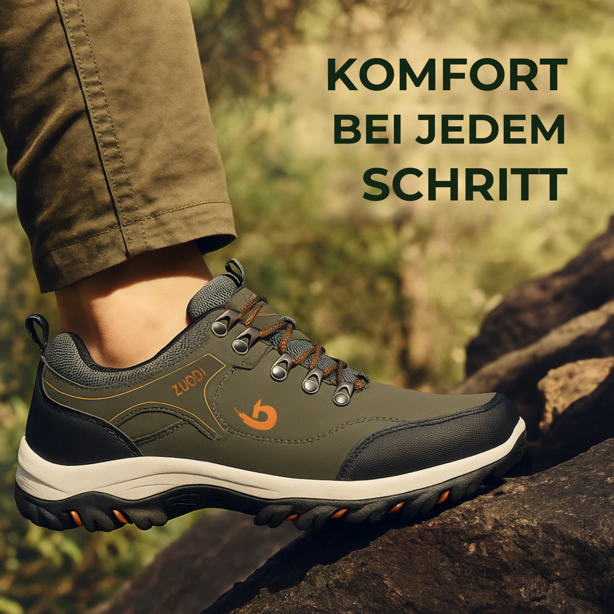 OrthoMove – Schmerzlindernder Wanderschuh | orthopädisch, stoßdämpfend & rutschfest | Unisex für Wandern & Alltag