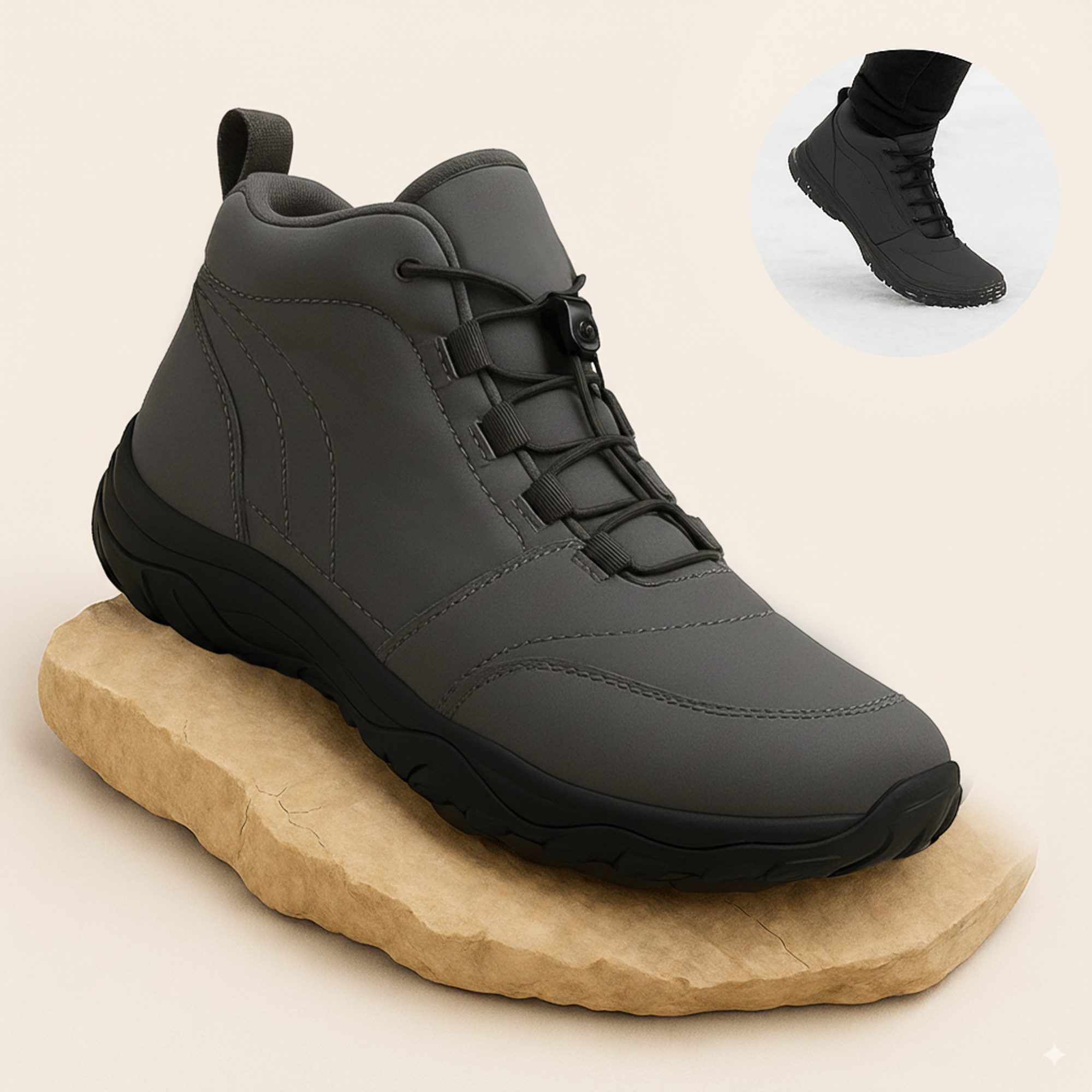 WarmGuard – Winter Barfußschuhe | warm gefüttert wasserabweisend rutschfest | für Alltag, Outdoor & gesunde Fußhaltung