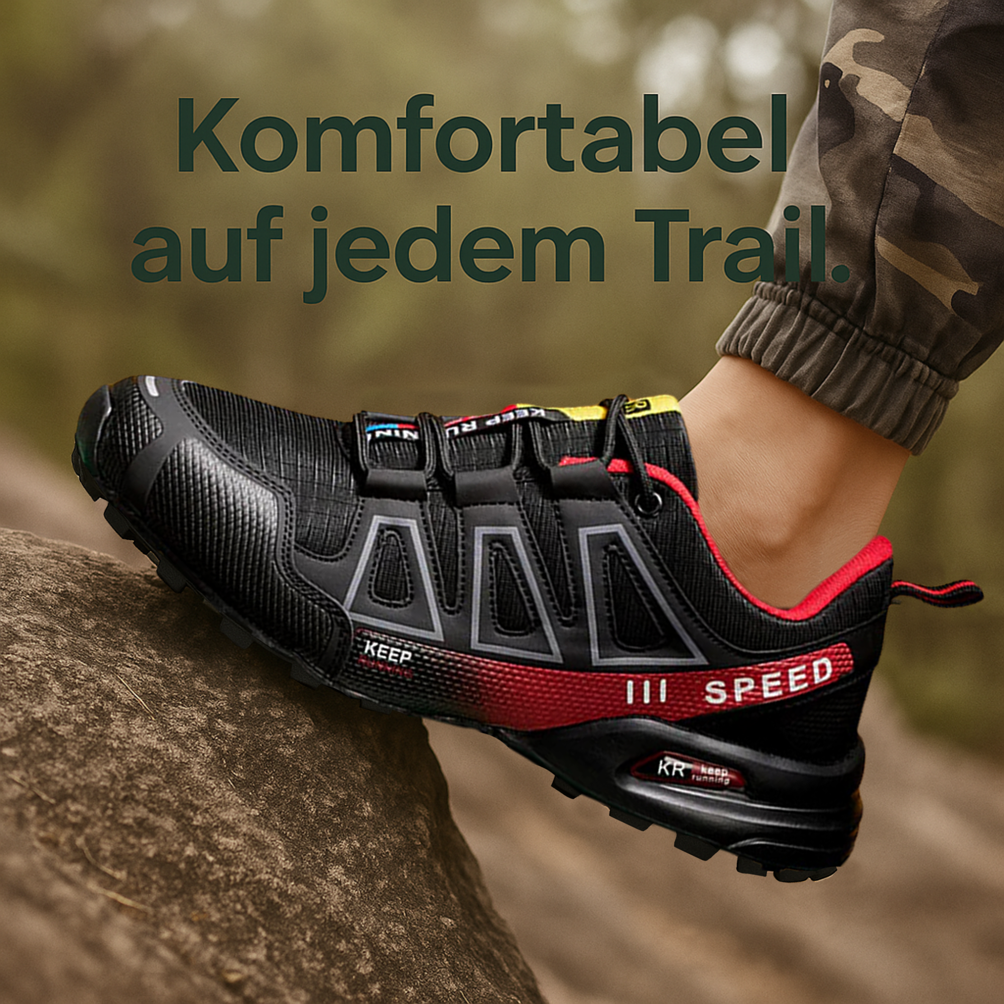 KRONOX – Schmerzlindernder Wanderschuh Herren | Ergonomisch & Federleicht – Rutschfest & Atmungsaktiv | Für Alltag & Outdoor Abenteuer