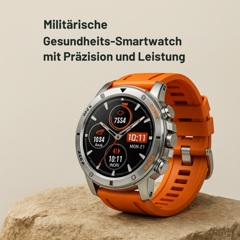 Kronex Pro – Militärische Gesundheitsuhr für Herren | Blutdruck & Herzfrequenz Robust & Wasserdicht | Outdoor Fitness & Alltag