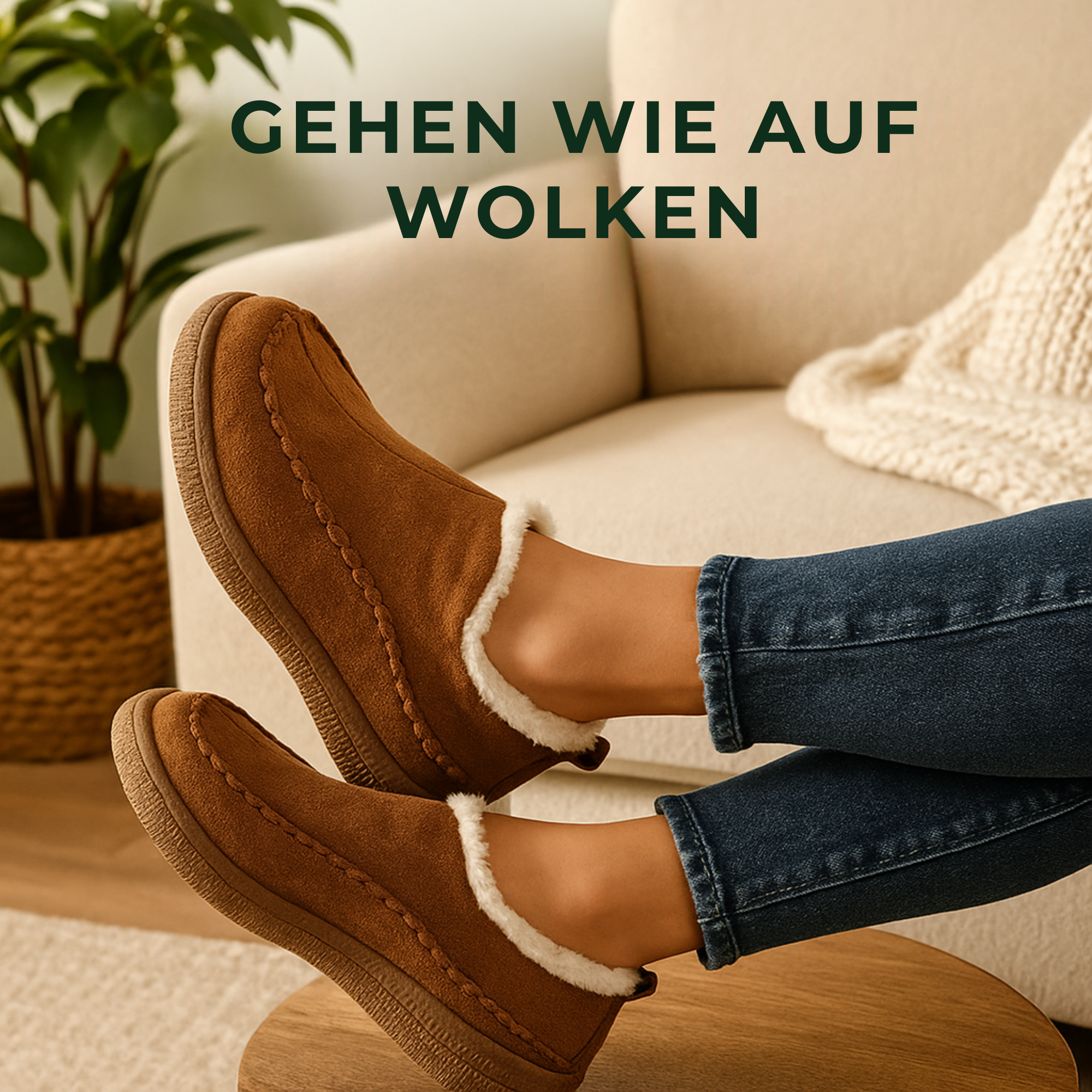 FlauschFit – Wärmeisolierte Komfort-Hausschuhe | Orthopädisch, atmungsaktiv & rutschfest | Für kalte Tage & Schmerzfüße