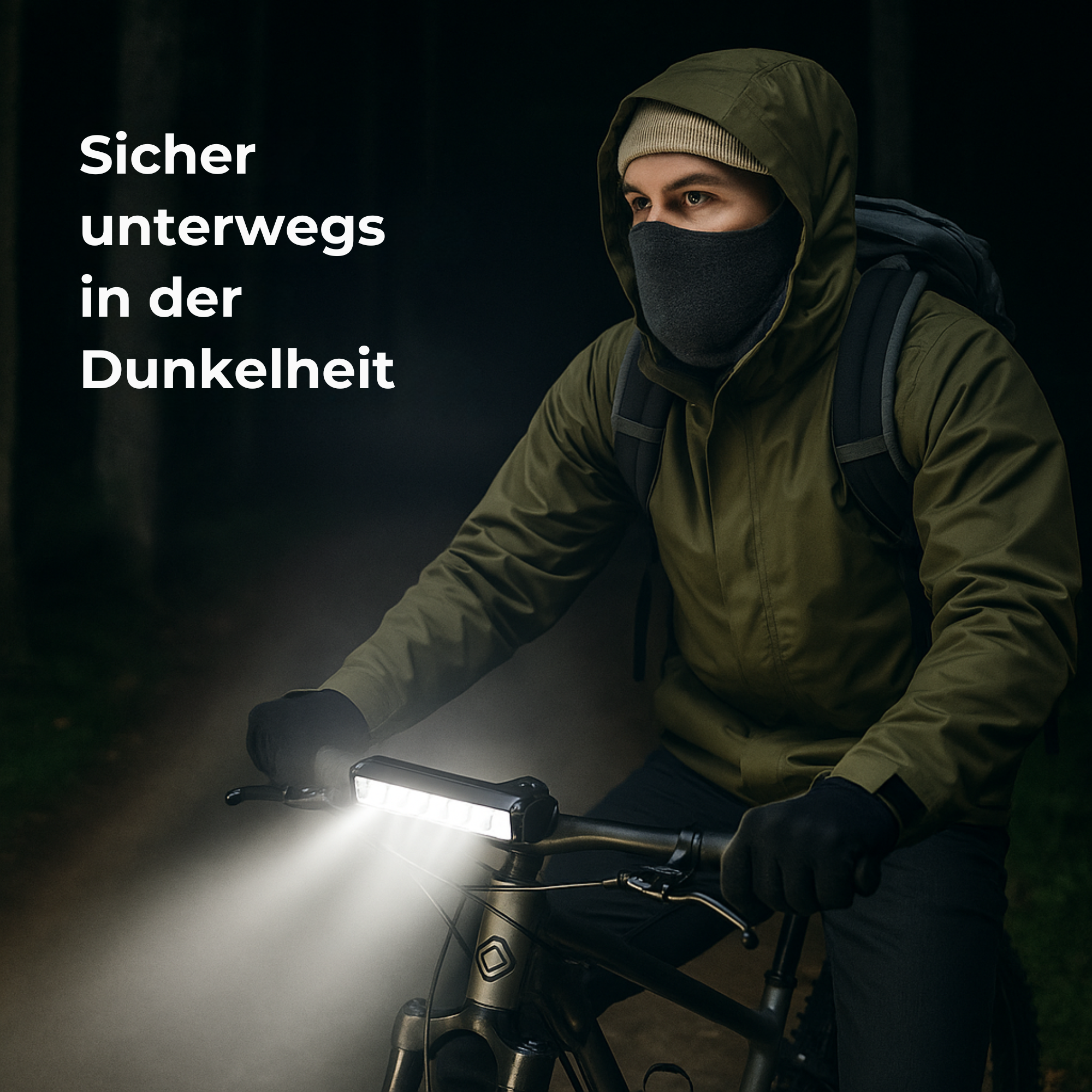 LumiRide – LED Frontlicht mit Powerbank | 6000 Lumen wetterfest & wiederaufladbar | Für Fahrrad E-Scooter Roller Outdoor