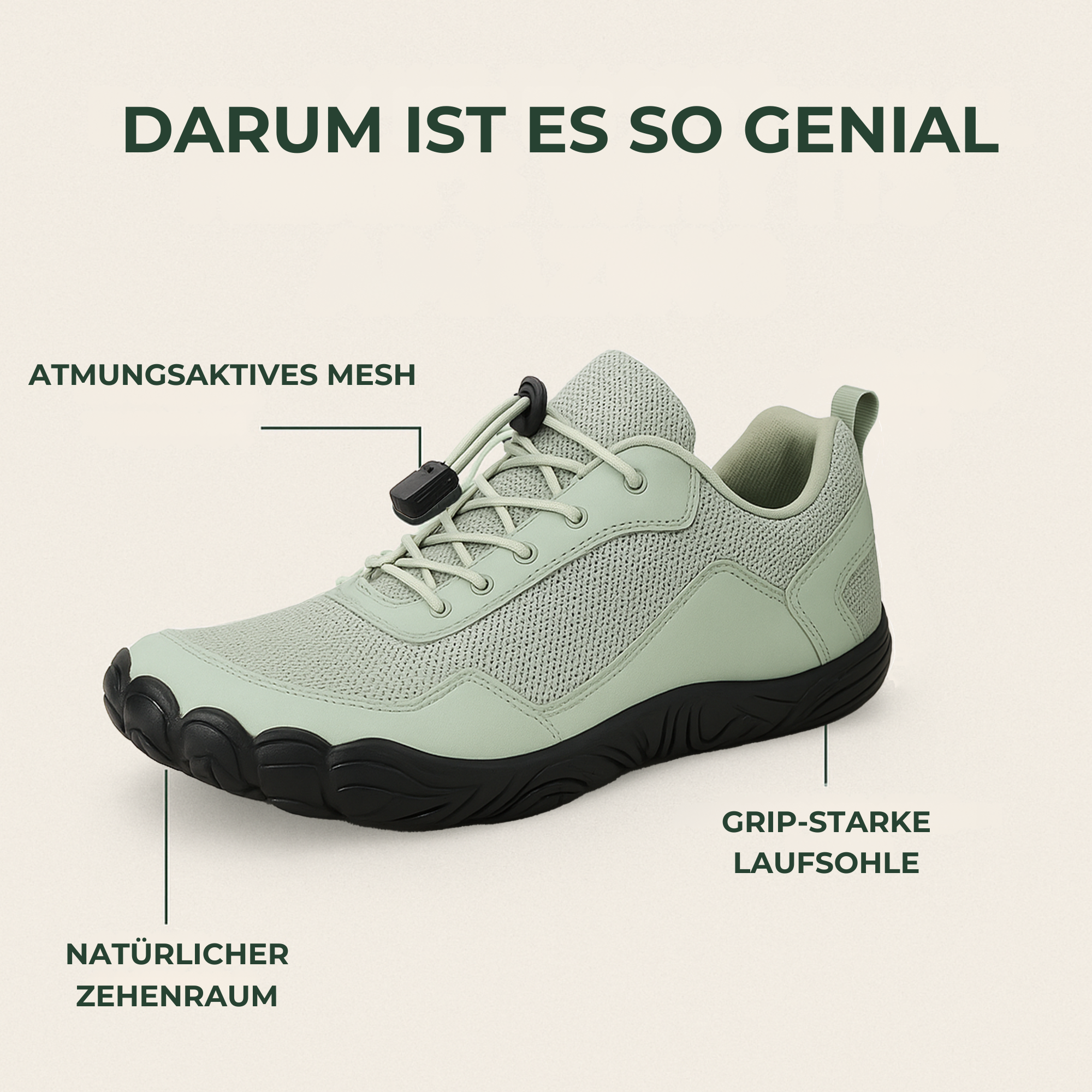 OrthoCare – Barfußschuh | orthopädisch schmerzlindernd wasserdicht rutschfest | breiter Zehenraum für Alltag & Gesundheit