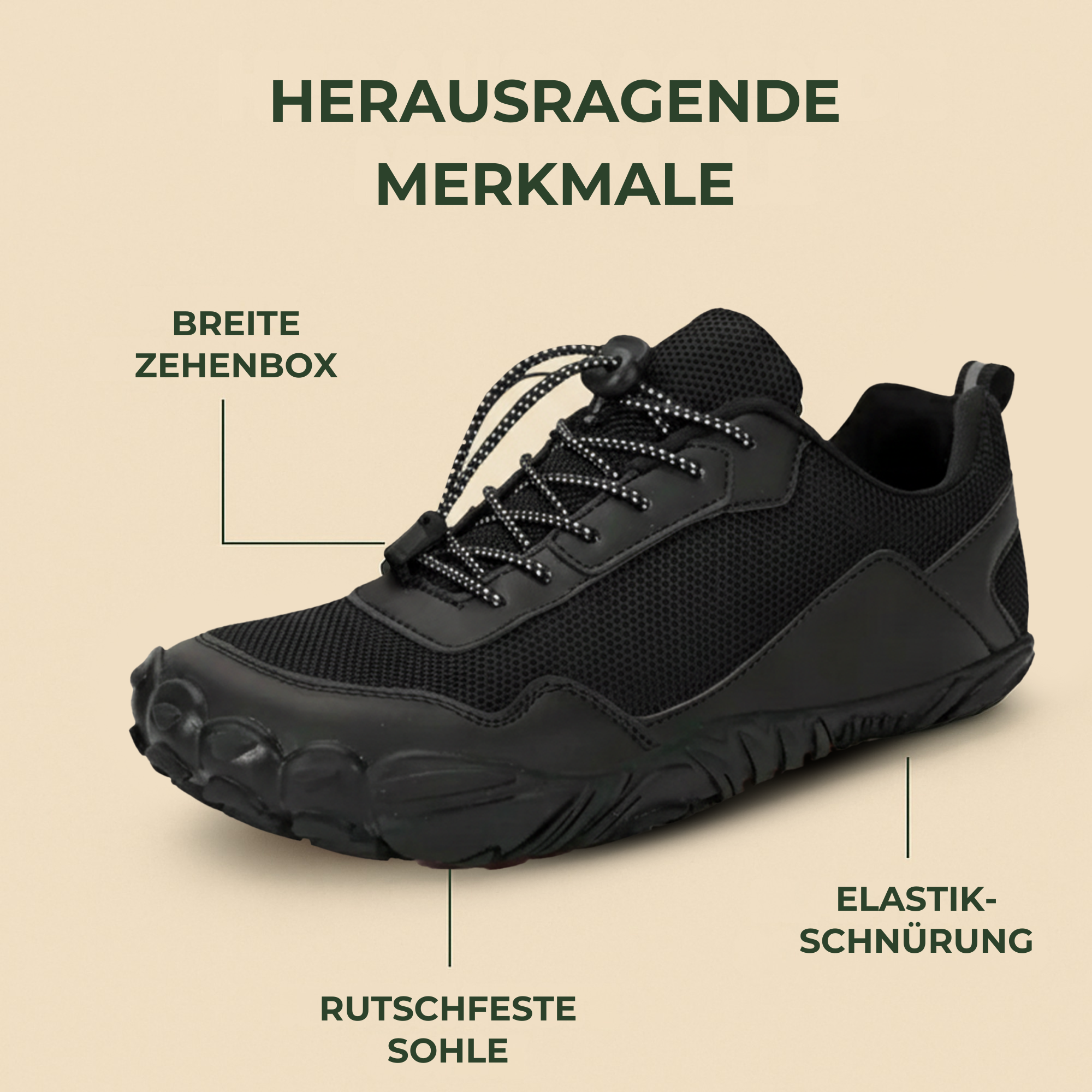 BareTrek – Barfußschuhe rutschfest | Atmungsaktiv & Zehenfreiheit | Outdoor & Alltag