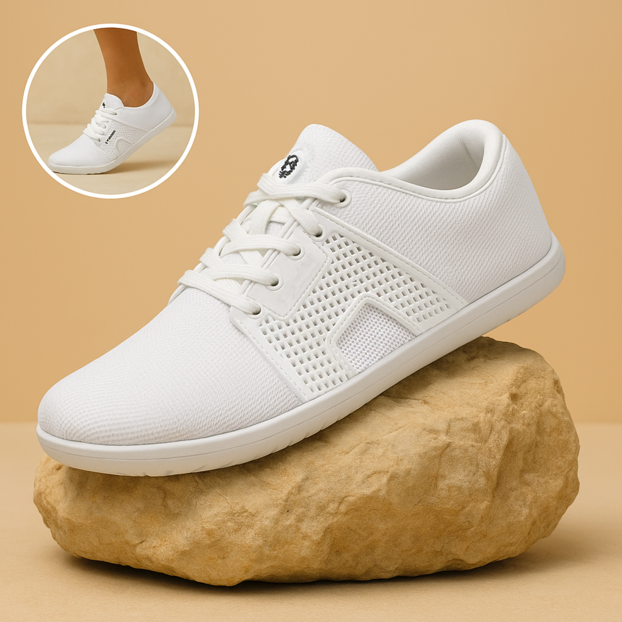 BareStep – Barfuß Sneaker | Gelenkentlastung Orthopädiesohle rutschfest | Alltag & Büro Unisex