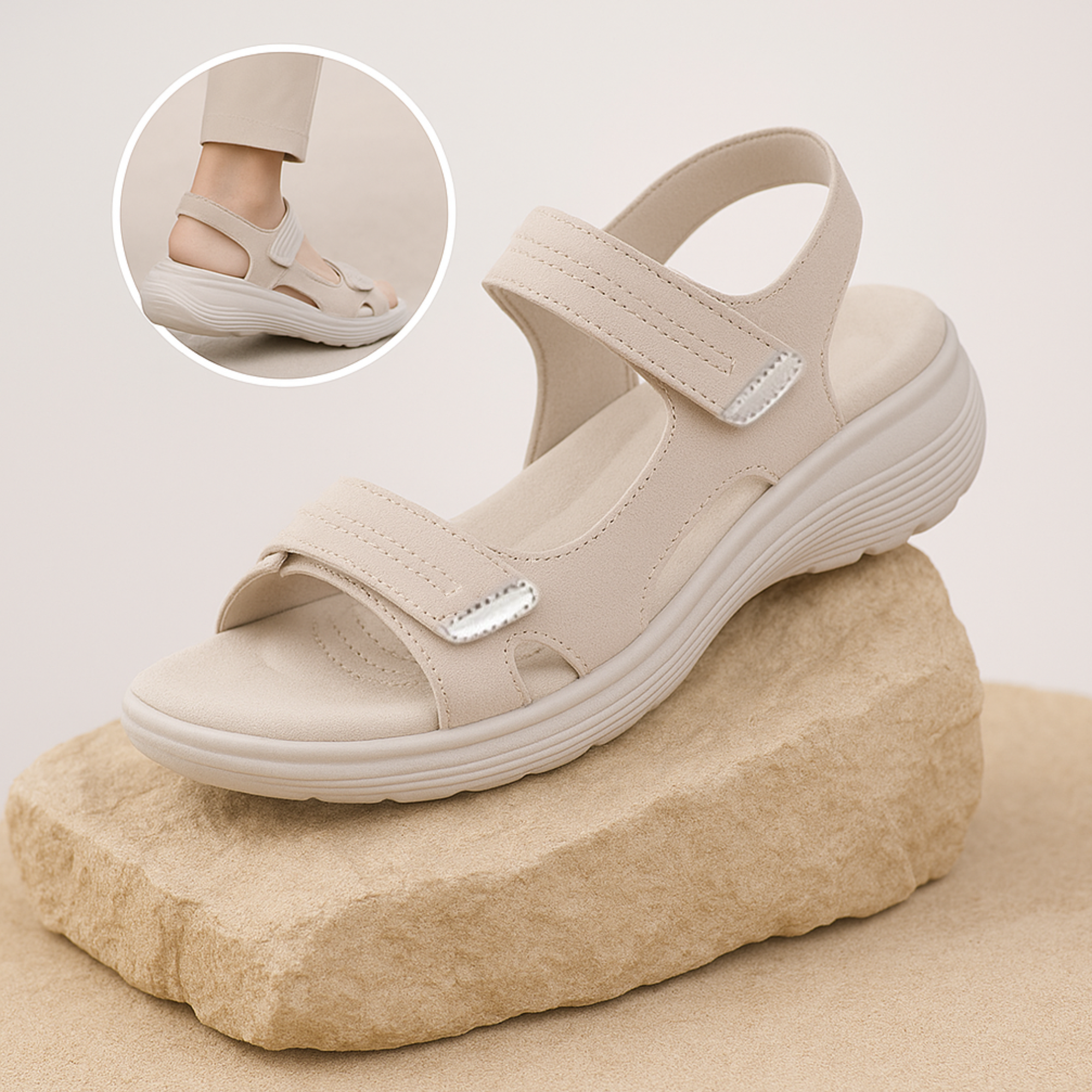 SanoMove – Hallux‑Sandalen Damen | Fußgewölbe‑Stützung rutschfest | Schmerzlindernd & bequem für Alltag & Freizeit