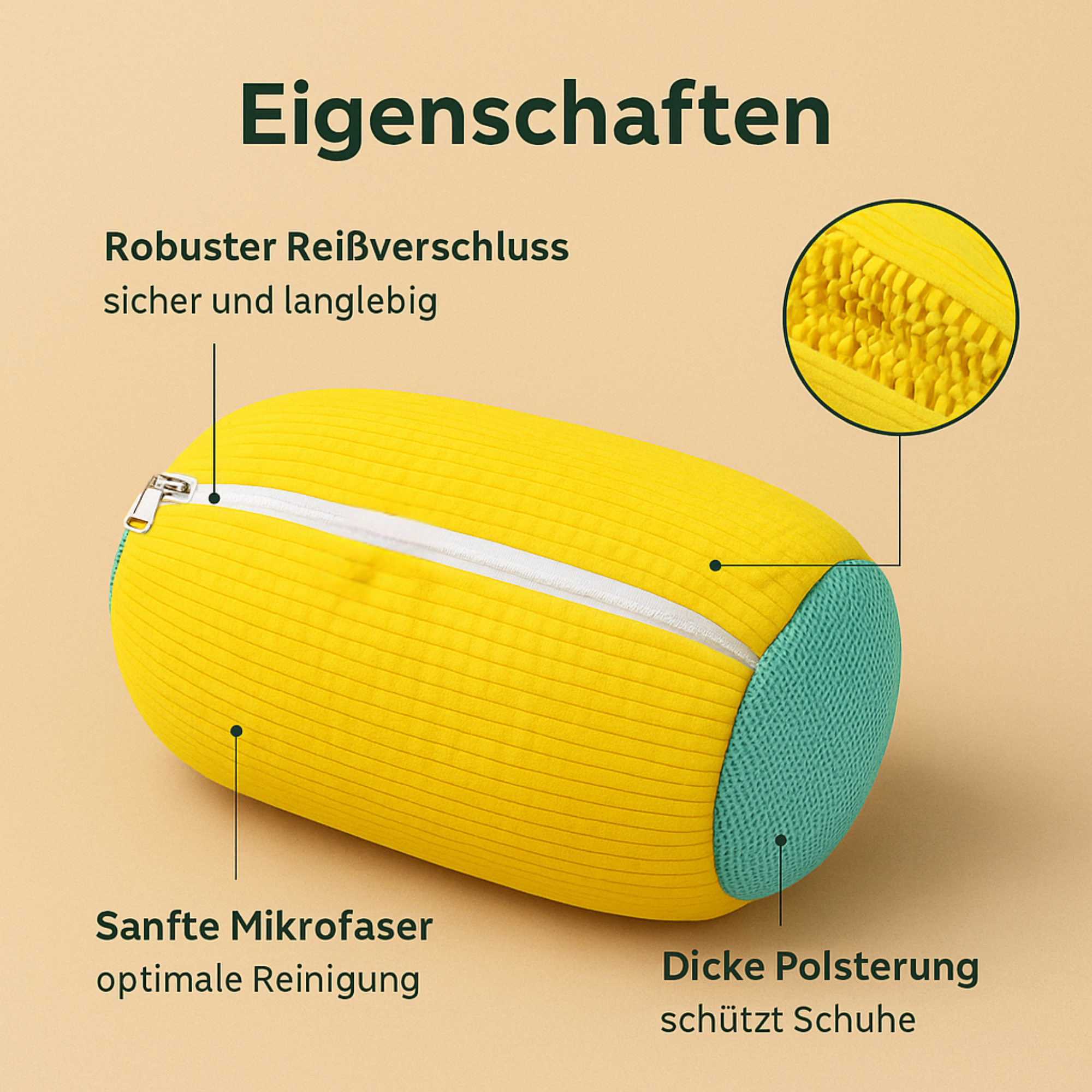 WashTasche – Schuhreinigungstasche Waschmaschine | Sanfte Reinigung & Schutz im Schleudergang | Für Sneaker & Alltagsschuhe