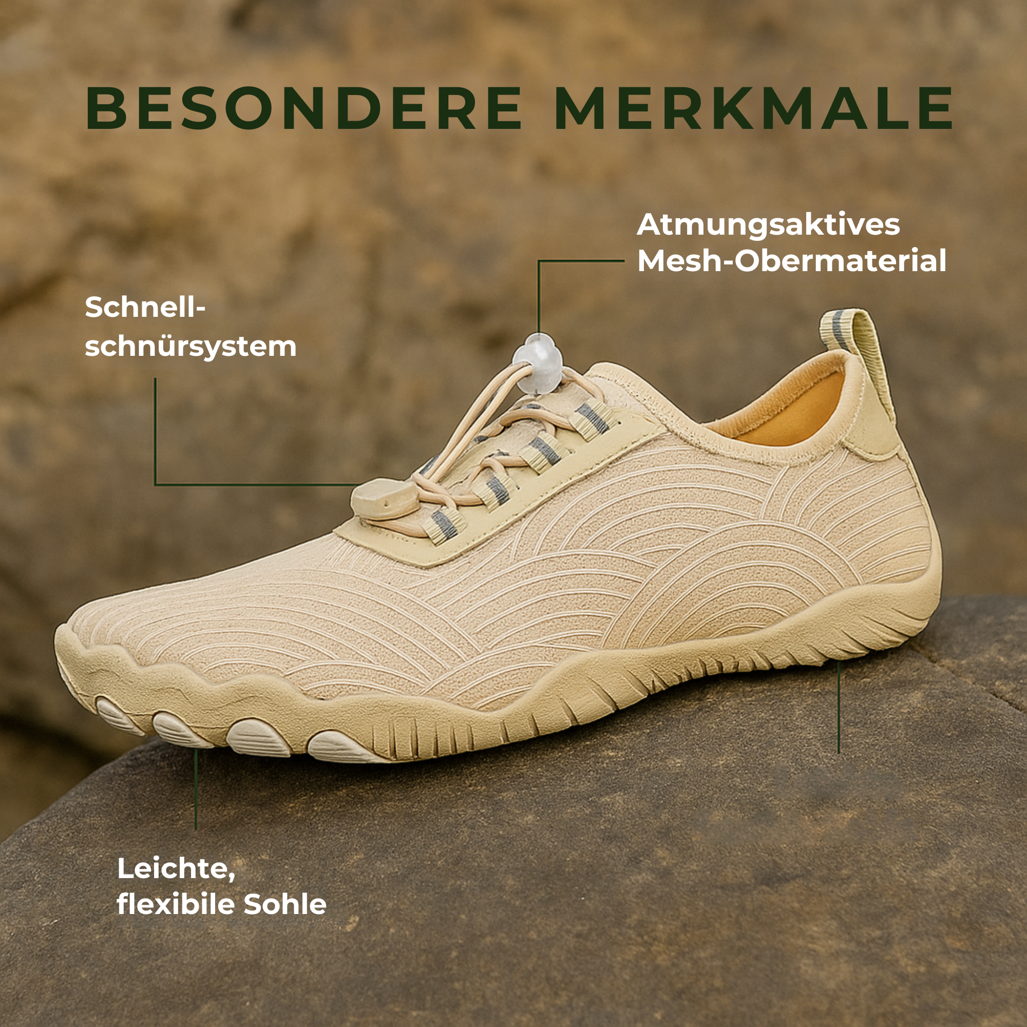 StepSole – Barfußschuhe Schmerzfrei Gehen | breite Zehenbox rutschfest | Alltag & Fußgesundheit