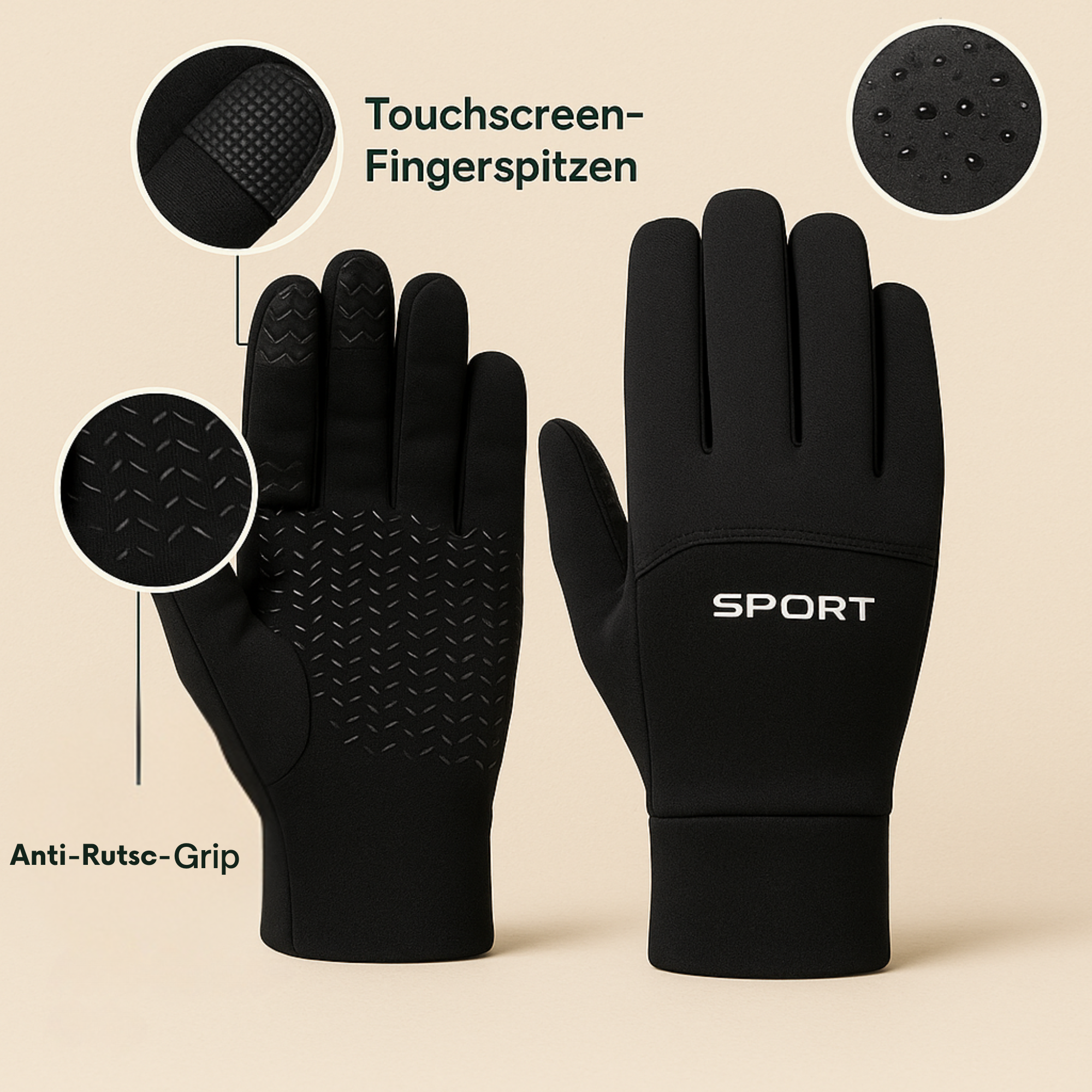 NordGlove – Thermo-Handschuhe Herren & Damen | Touchscreen & Wasserdicht | Wärmen 5X Besser für Winter & Alltag