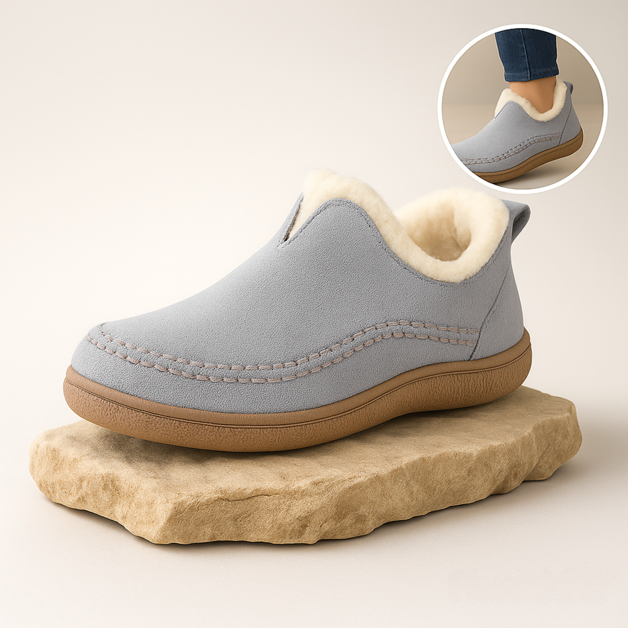 FlauschFit – Wärmeisolierte Komfort-Hausschuhe | Orthopädisch, atmungsaktiv & rutschfest | Für kalte Tage & Schmerzfüße