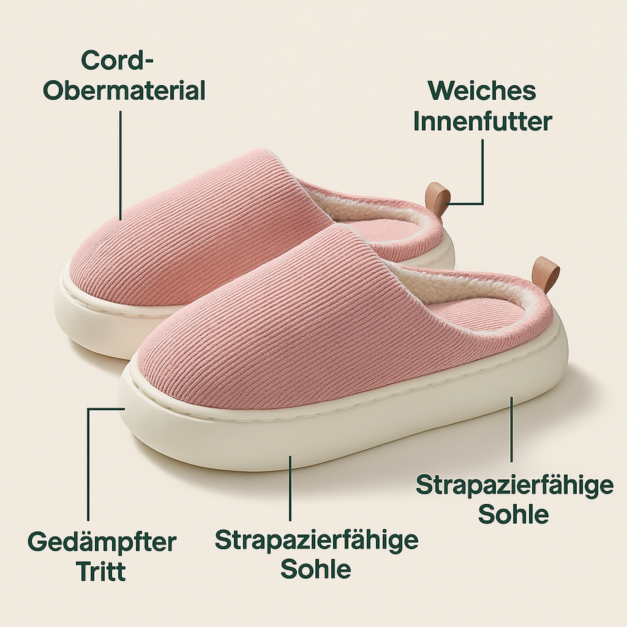 OrthoSlip – orthopädische Hausschuhe | rutschfest & gefüttert atmungsaktiv | Fußkomfort für Zuhause
