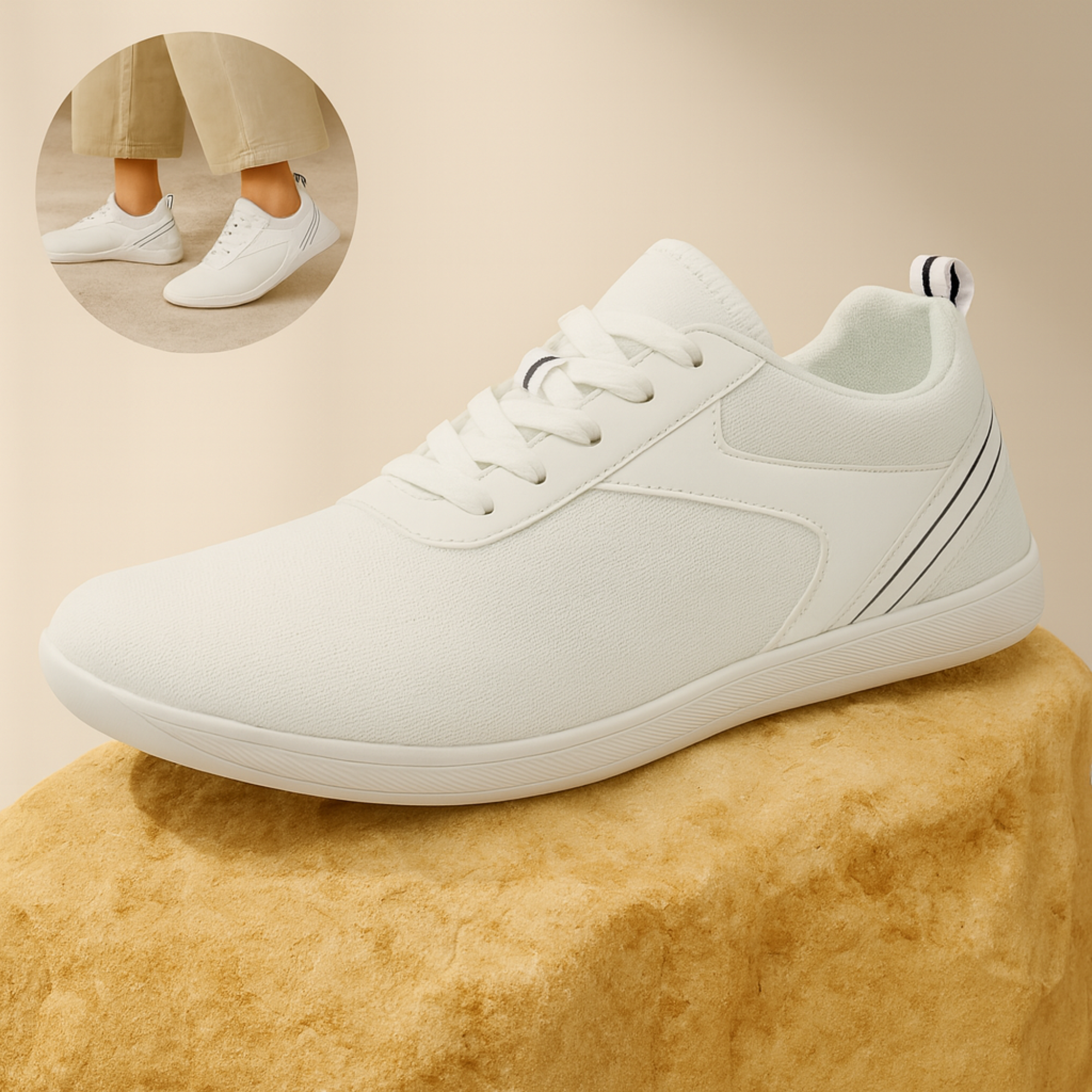 SneakFlex – Barfußschuhe Sneaker | Hallux‑Valgus Linderung & Fußgesundheit | atmungsaktiv rutschfest | Alltag für Damen & Herren