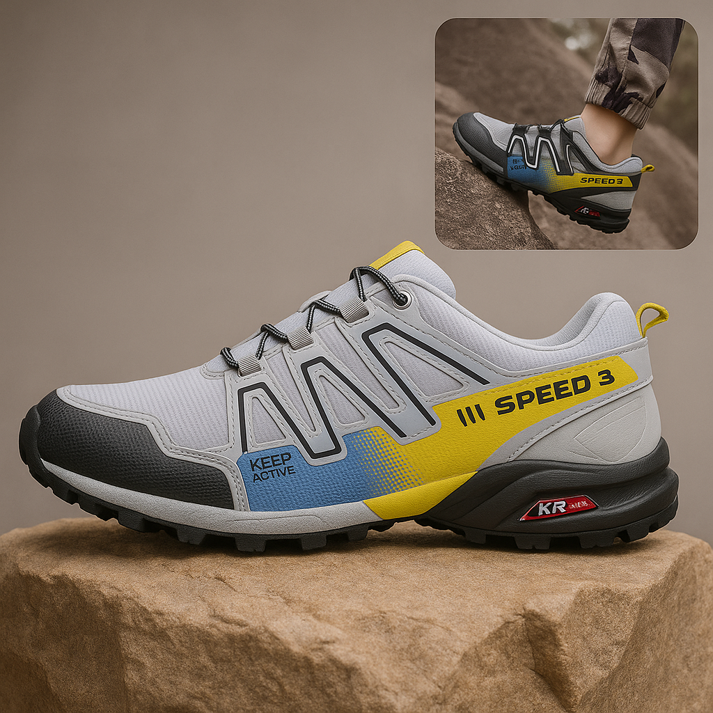 KRONOX – Schmerzlindernder Wanderschuh Herren | Ergonomisch & Federleicht – Rutschfest & Atmungsaktiv | Für Alltag & Outdoor Abenteuer