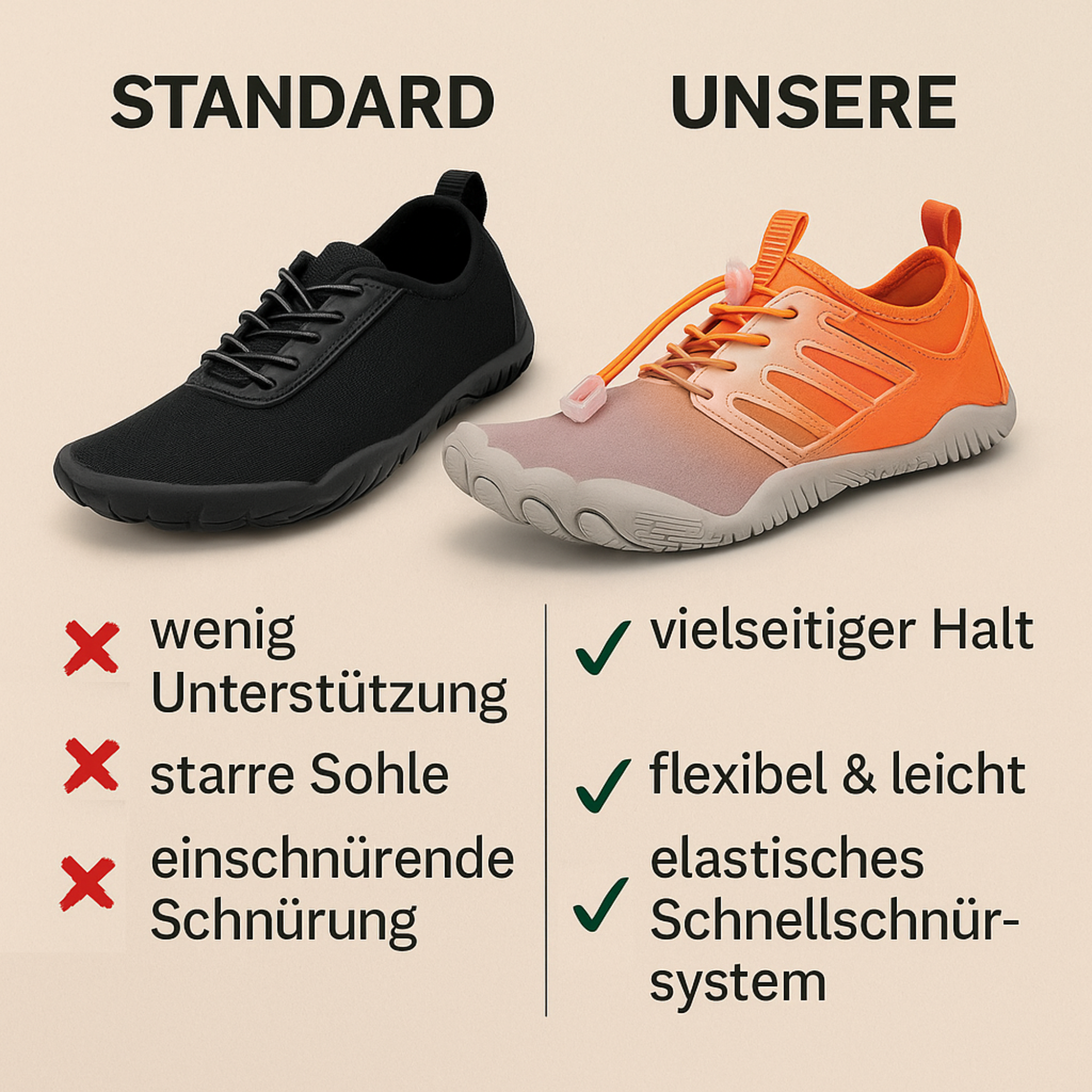 FlexPro – Barfußschuhe Herren & Damen | Flexibel & gelenkschonend | rutschfeste 4 mm Sohle | Alltag, Training & Sport