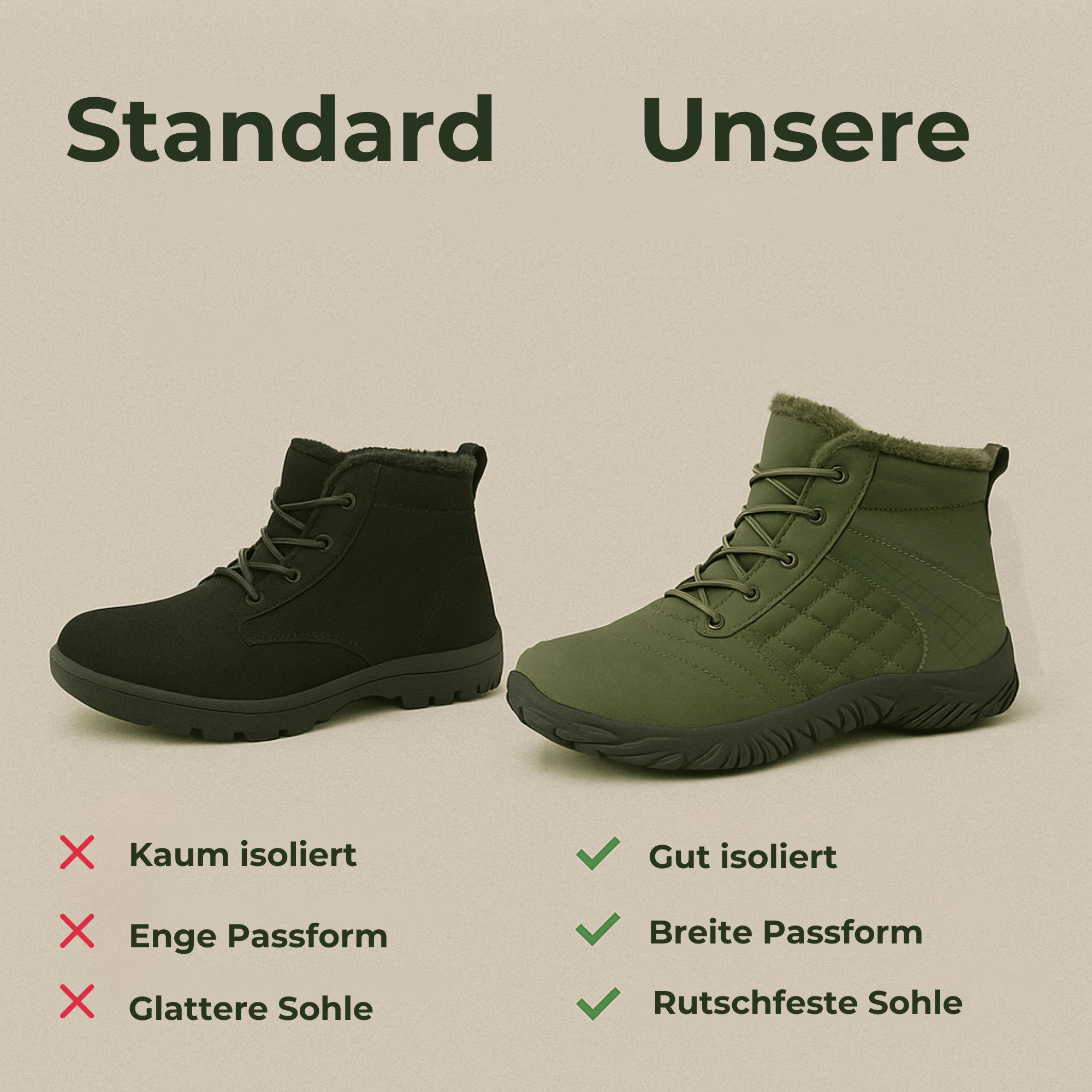 FrostStep – Winter‑Barfußschuh | rutschfest & warm gefüttert | orthopädisch für kalte Füße