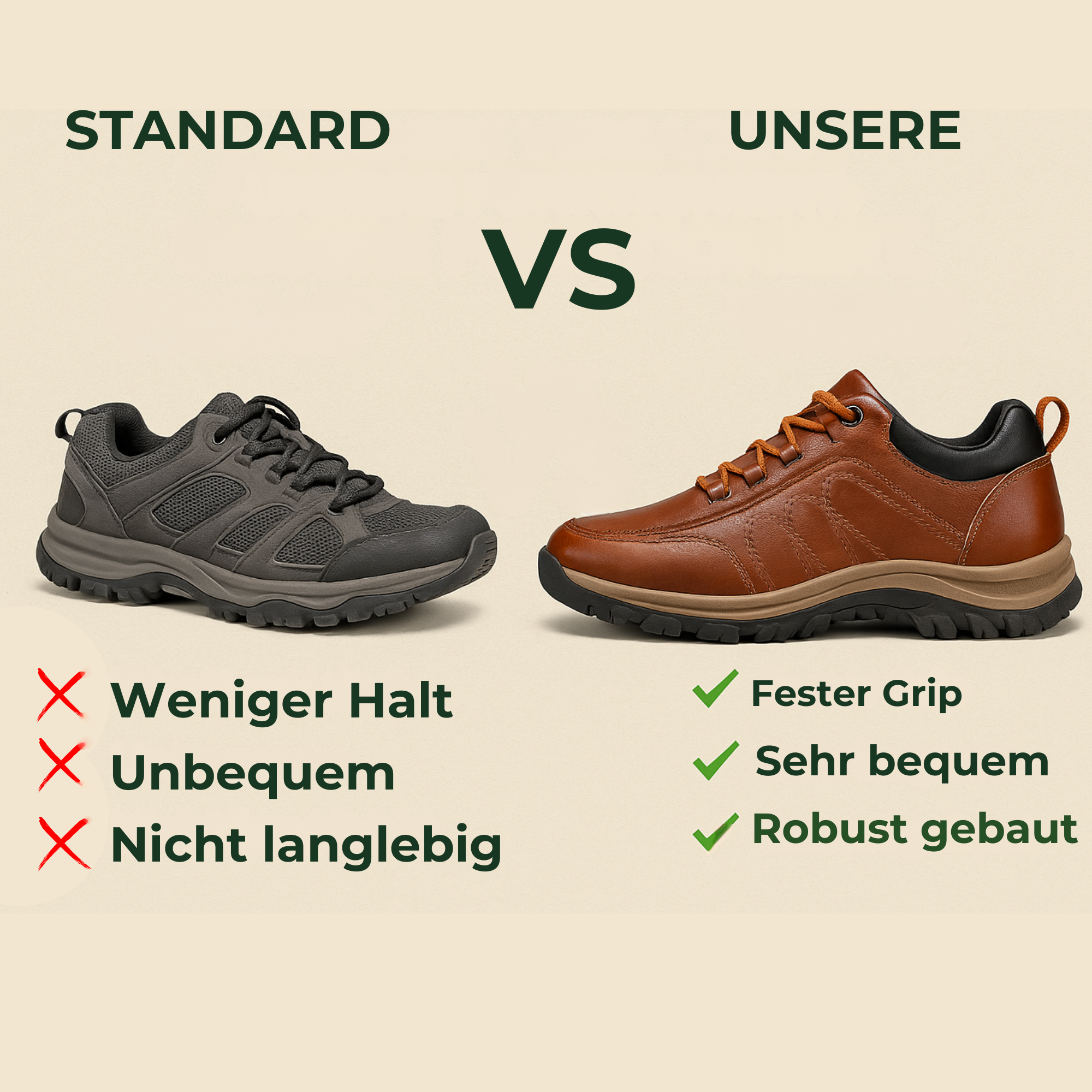OrthoBalance – Orthopädischer Herrenschuh gegen Fußschmerzen | Ergonomisches Design mit rutschfester Sohle | Alltag & Beruf