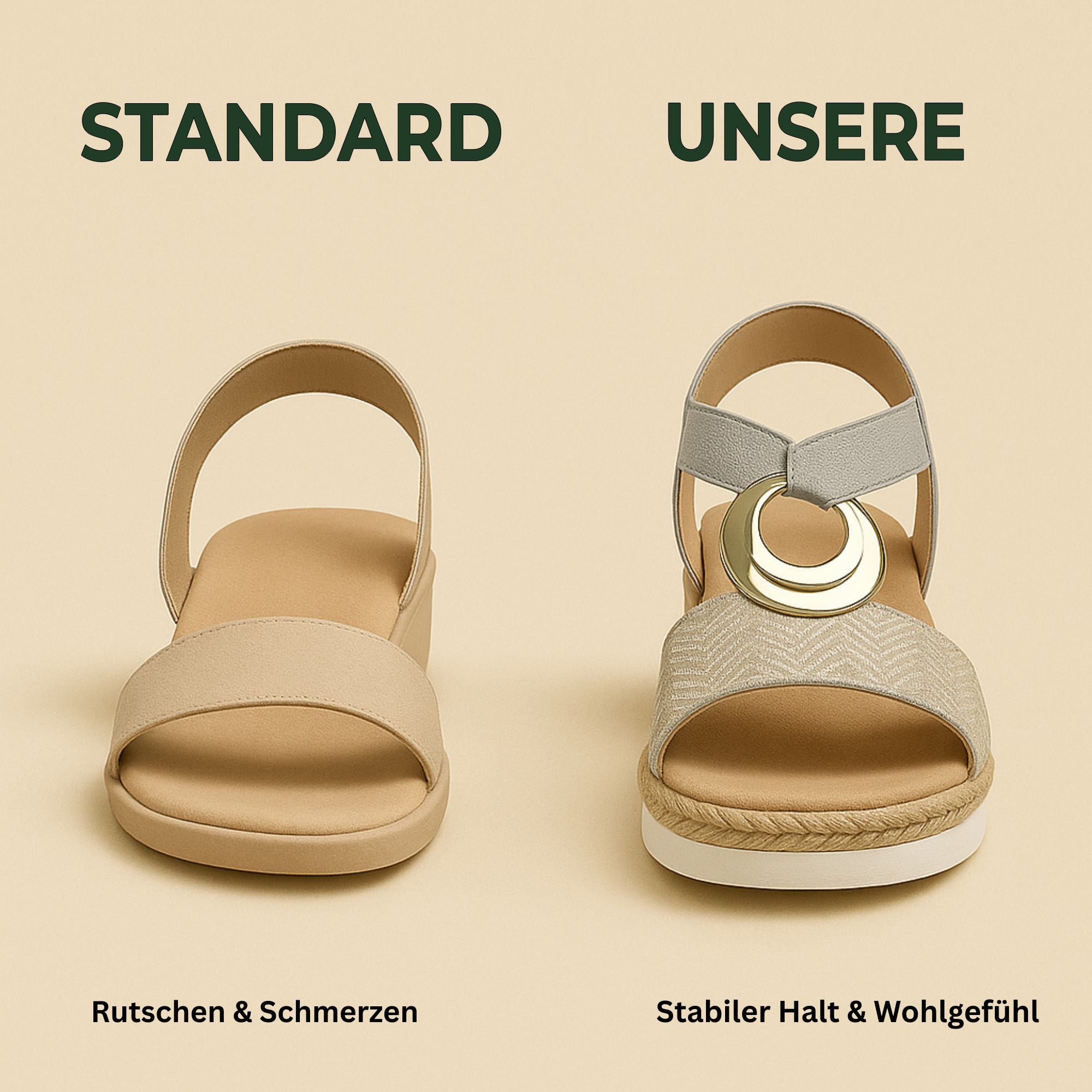 Levoria – Orthopädische Damen-Sandalen | Schmerzlindernd & Rutschfest mit Keilabsatz | Für Alltag, Arbeit & empfindliche Füße