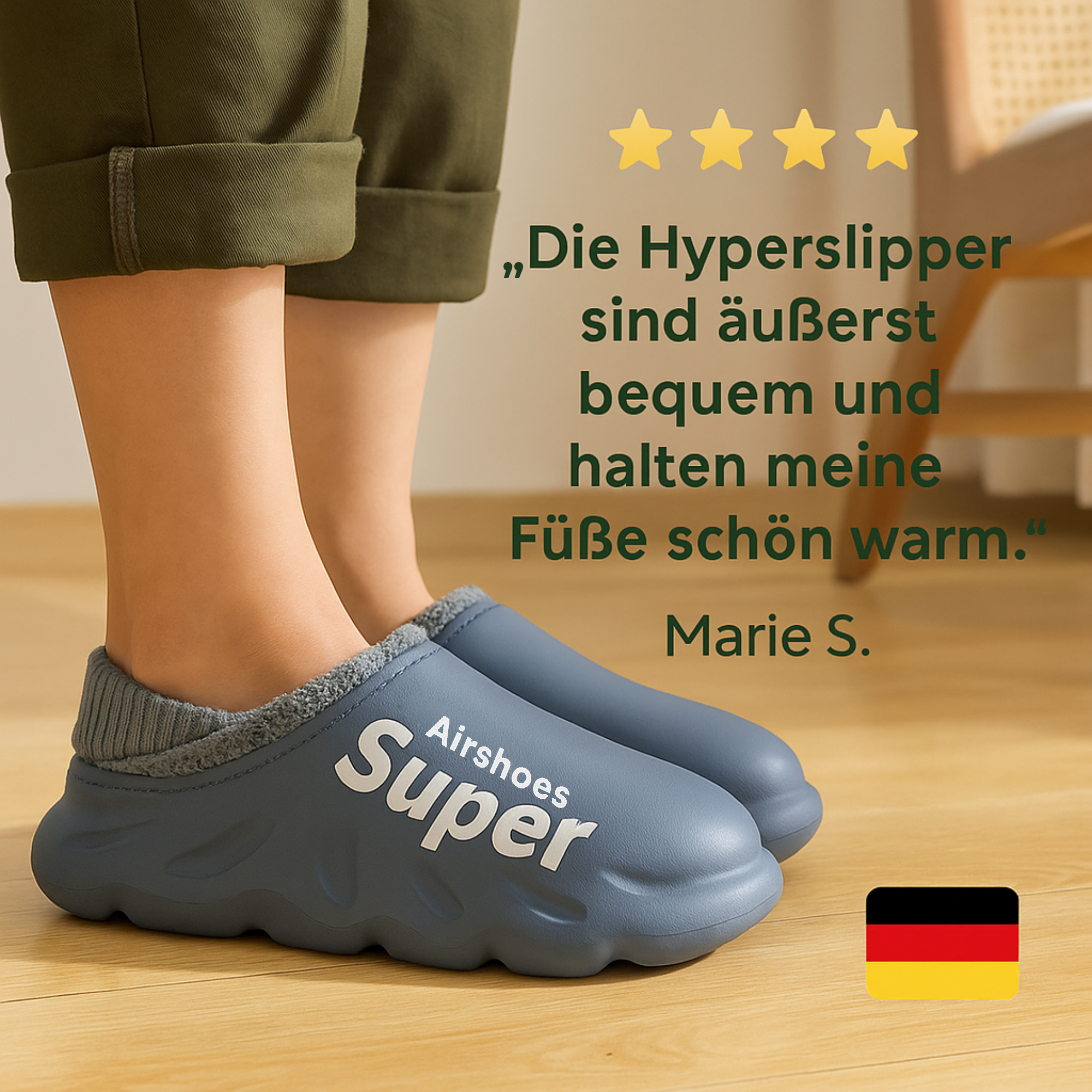 SoftSlip – orthopädische Hausschuhe | Schmerzlinderung rutschfest EVA-Dämpfung | Fußschmerzen Komfort für Zuhause
