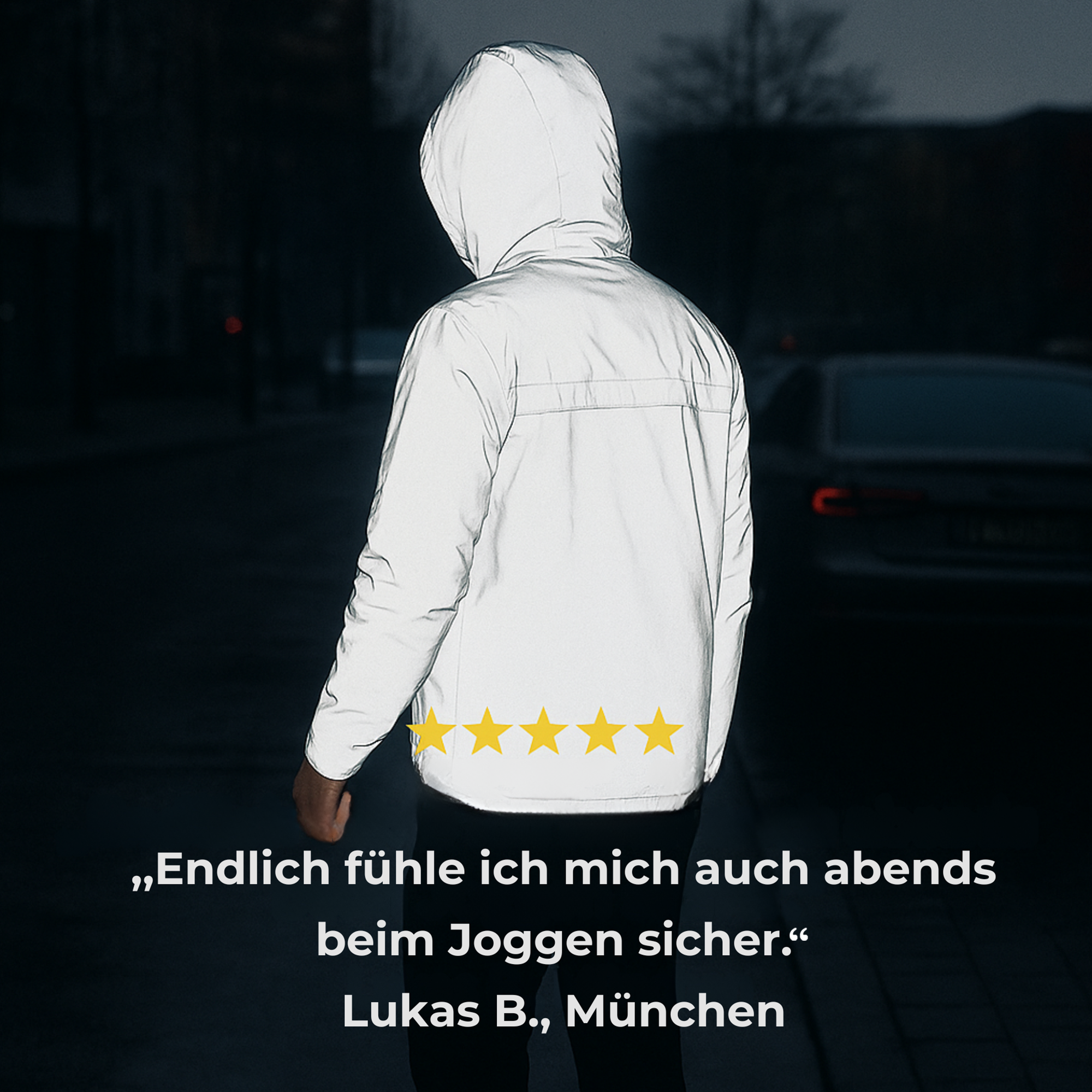 GlowJac – Regenjacke reflektierend | wind‑ und wasserabweisend | Unisex Outdoor & Radfahrer