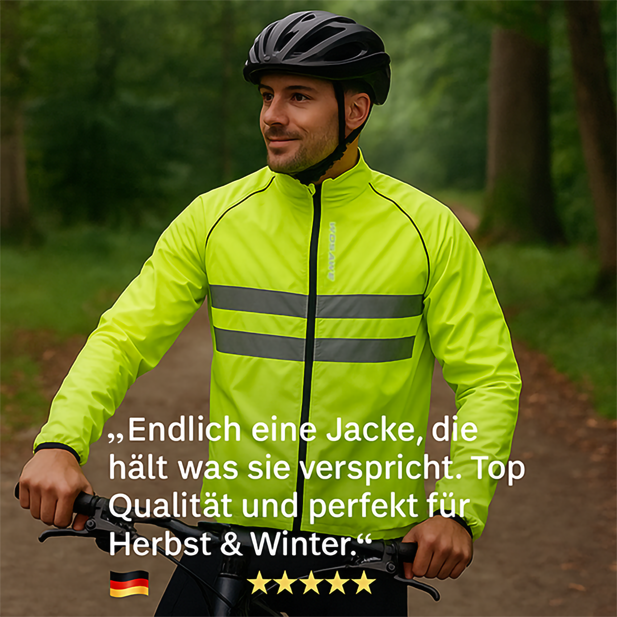 AlpenDry – Regenjacke atmungsaktiv | ultraleicht winddicht reflektierend | Wandern & Radfahren