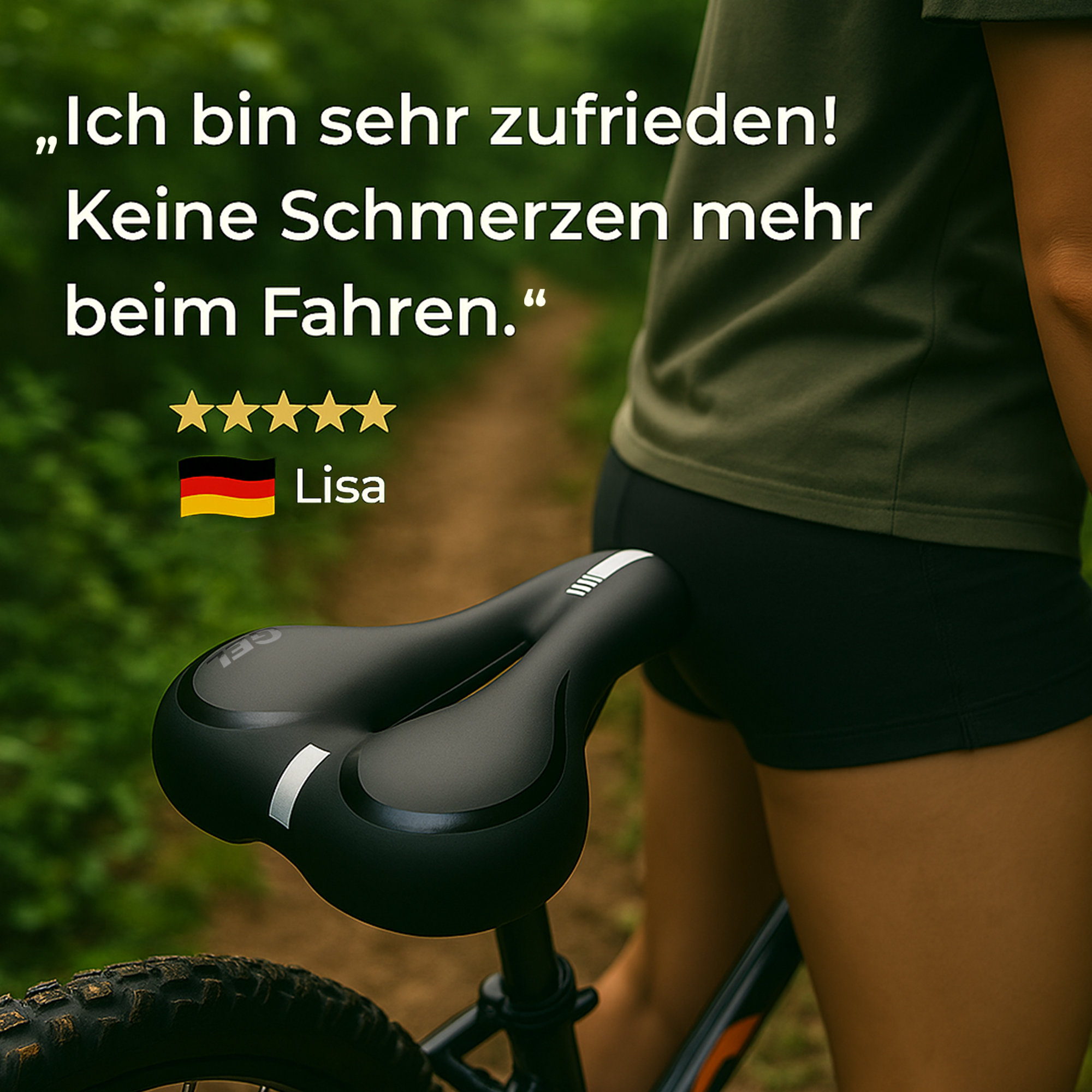 SaddleEase – schmerzfreier Fahrradsattel | atmungsaktive Dämpfung wasserfest | City-& Tourenrad Komfort