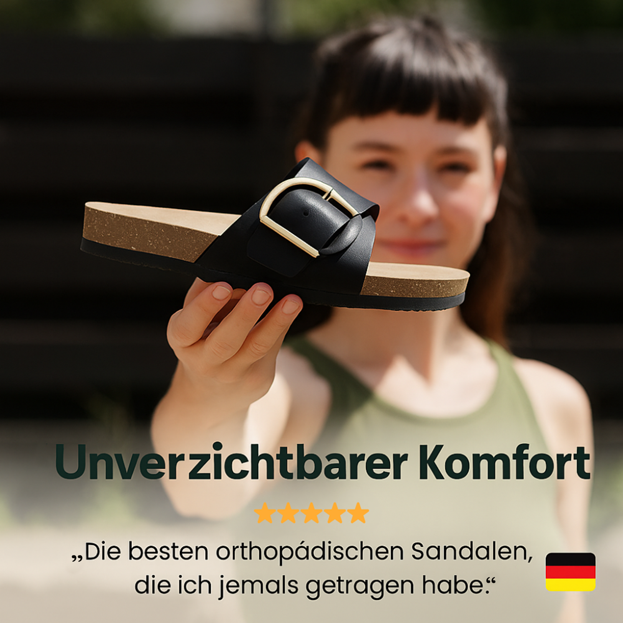 ComfoLyn – Orthopädische Damen-Sandalen | Schmerzlindernd bei Fersensporn & Plantarfasziitis | Rutschfest & Atmungsaktiv