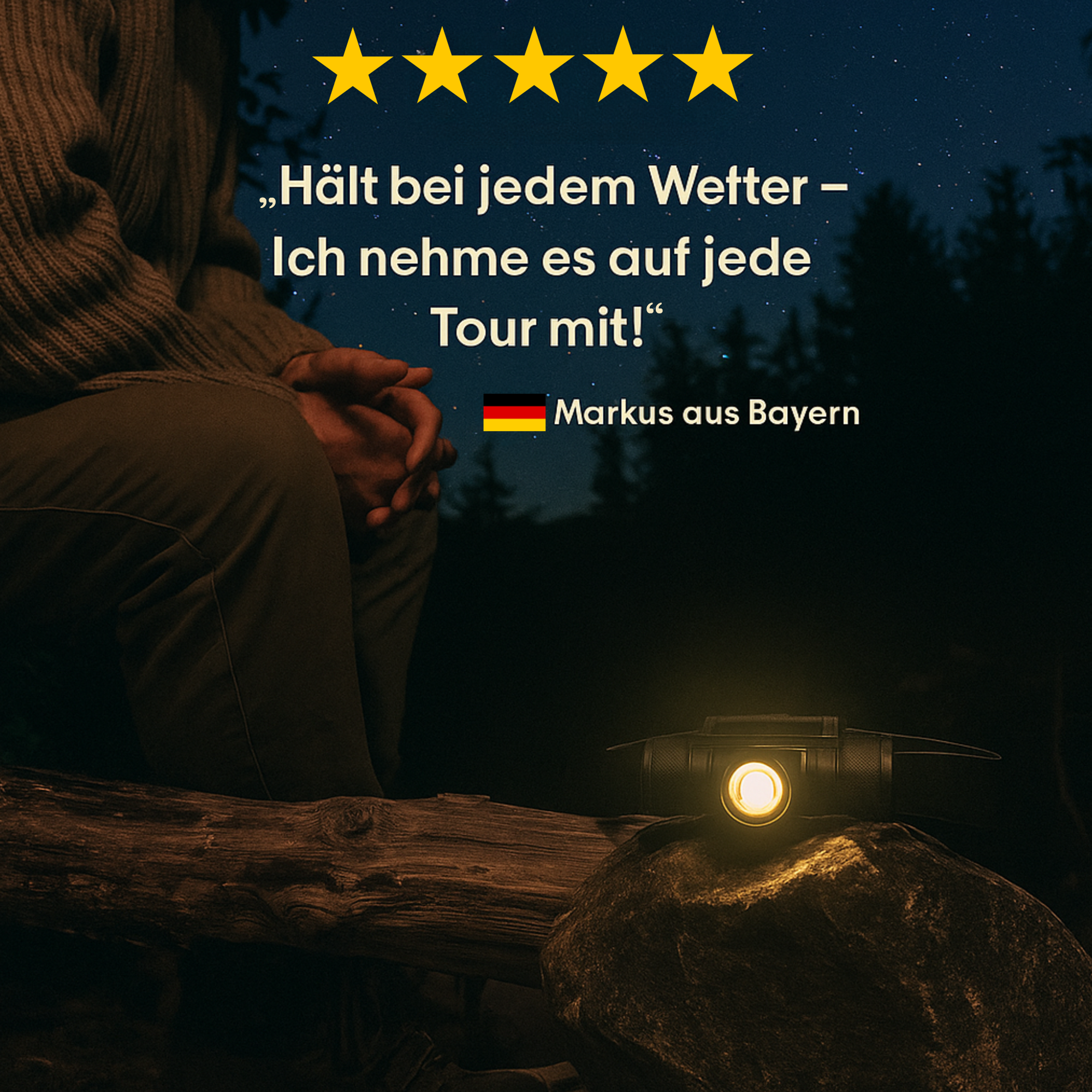 TaskBeam – LED Stirnlampe 1000 Lumen | USB aufladbar & wasserdicht | Für Outdoor, Arbeit & Notfälle