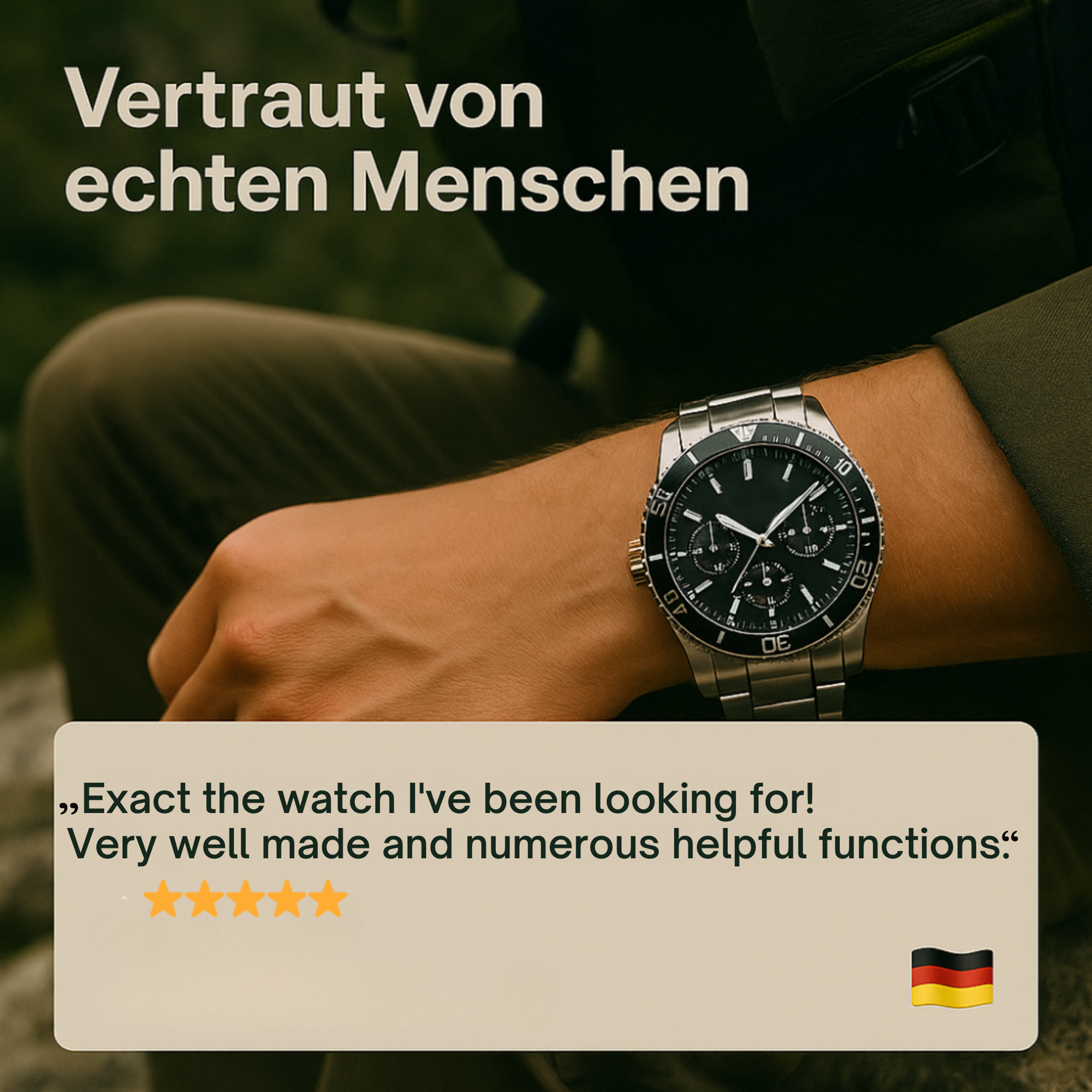TactiHealth – Militärische Outdoor-Smartwatch | Unzerstörbar stoßfest wasserdicht | Für Abenteuer & harte Einsätze
