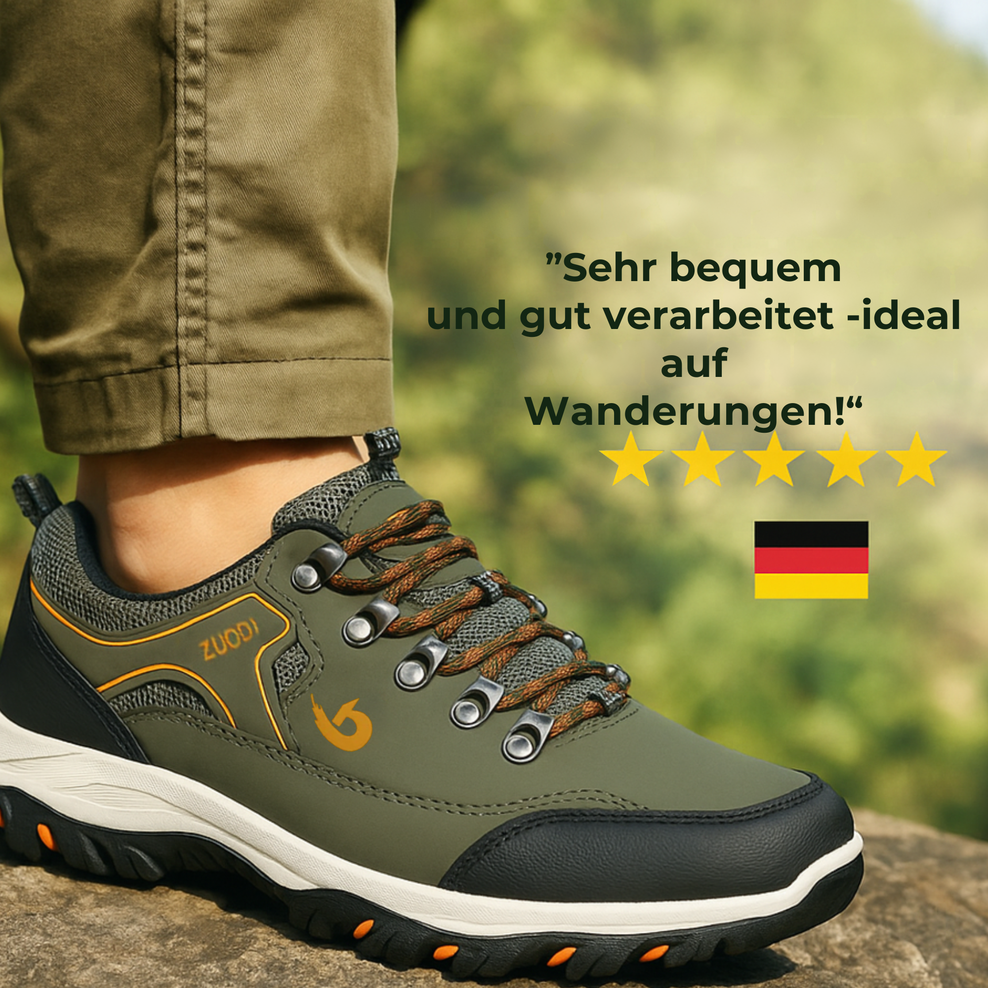 OrthoMove – Schmerzlindernder Wanderschuh | orthopädisch, stoßdämpfend & rutschfest | Unisex für Wandern & Alltag