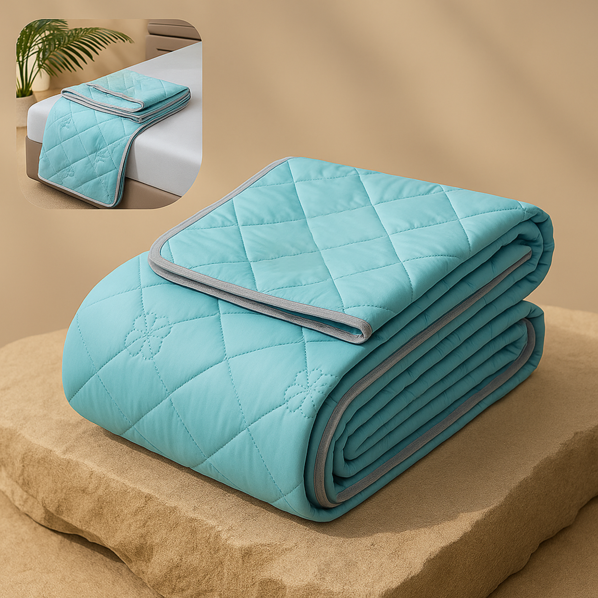 CoolNest – Kühldecke für den Sommer | 100x150 | 5 °C kühler & atmungsaktiv | Gegen Schwitzen beim Schlafen